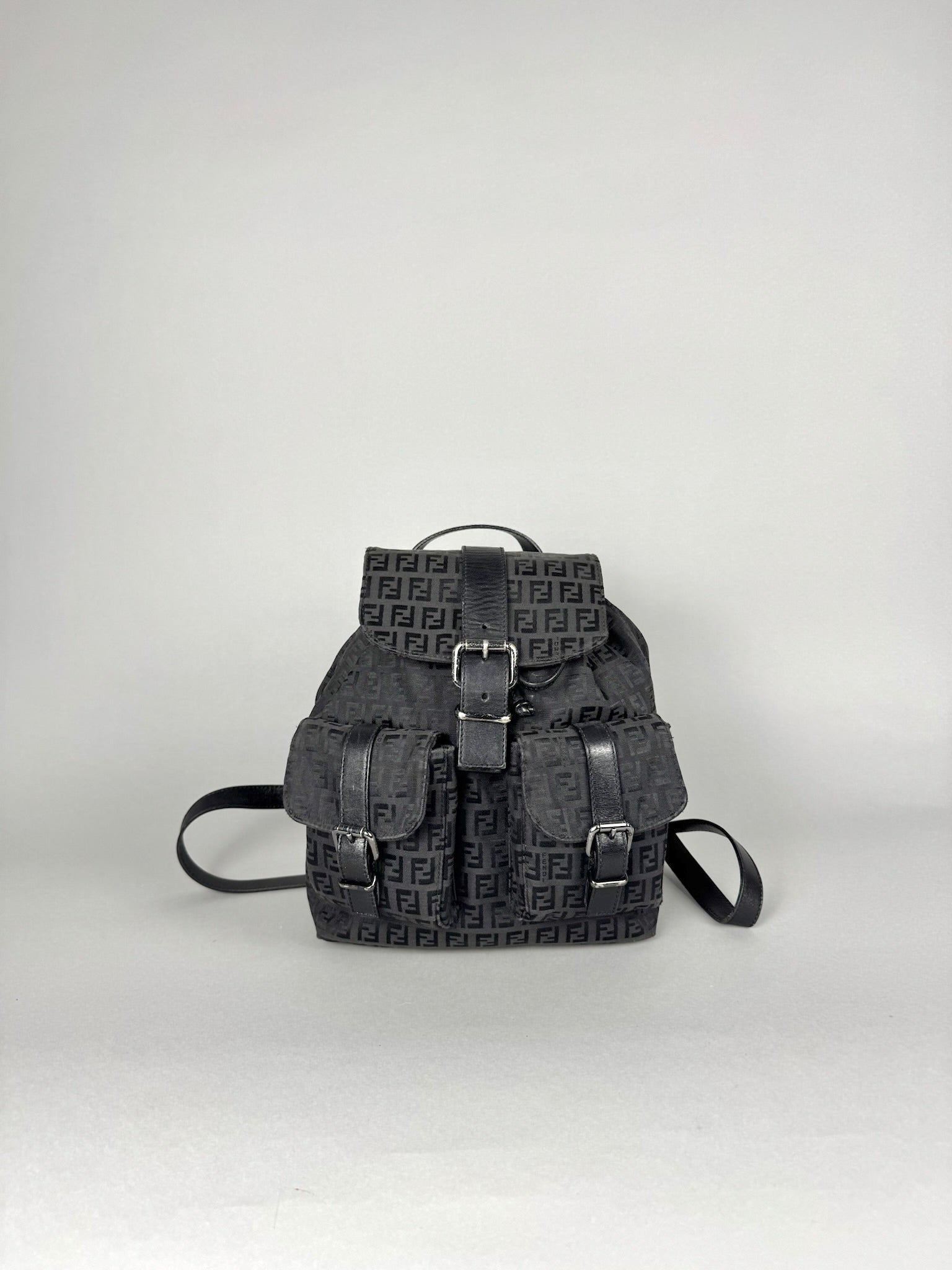 Fendi Black Monogram Backpack