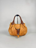 Fendi Spy Intreciatto Caramel Leather Bag