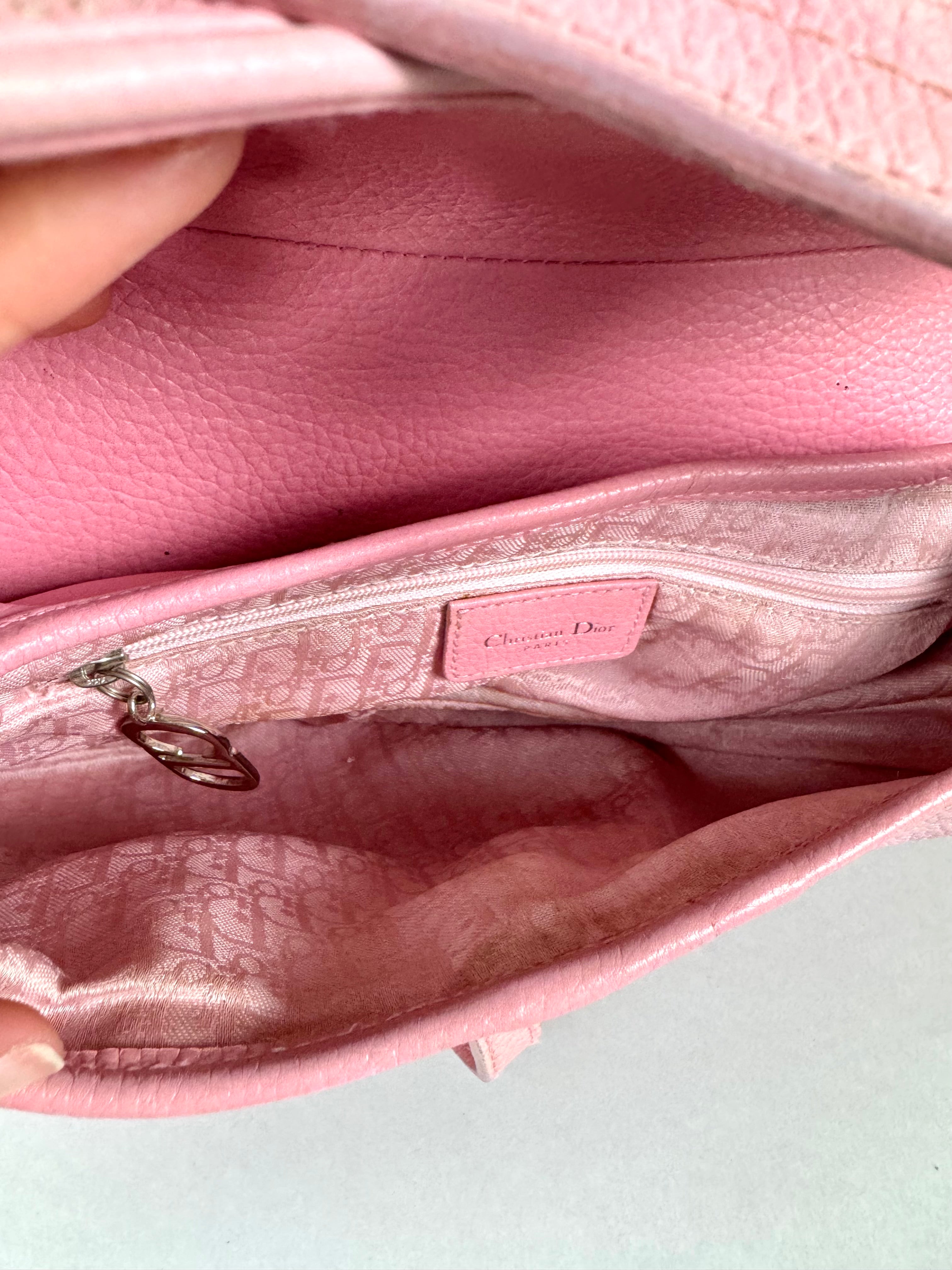 Christian Dior Saddle Pink Leather