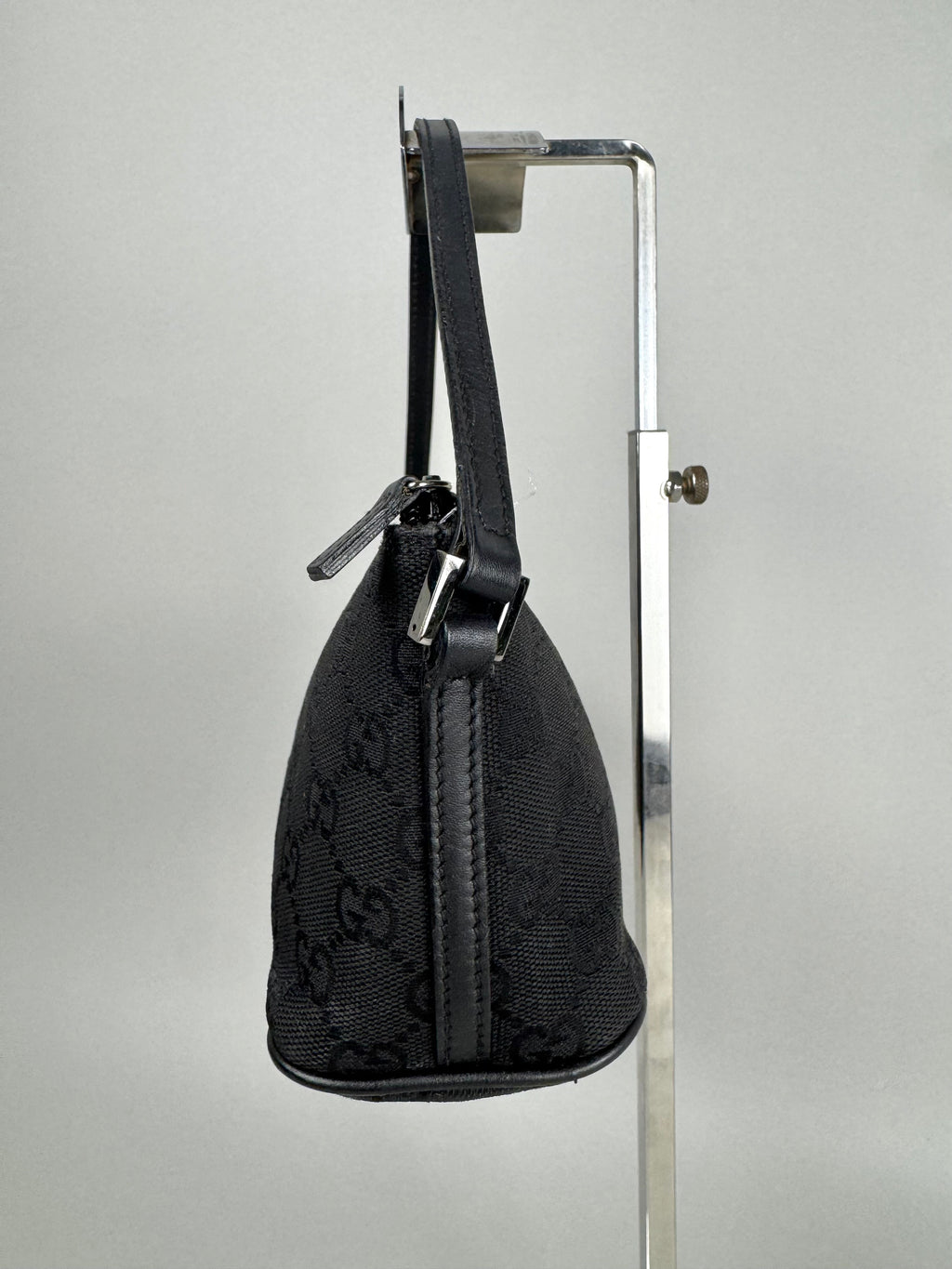 Gucci Boat Monogram Black Pochette
