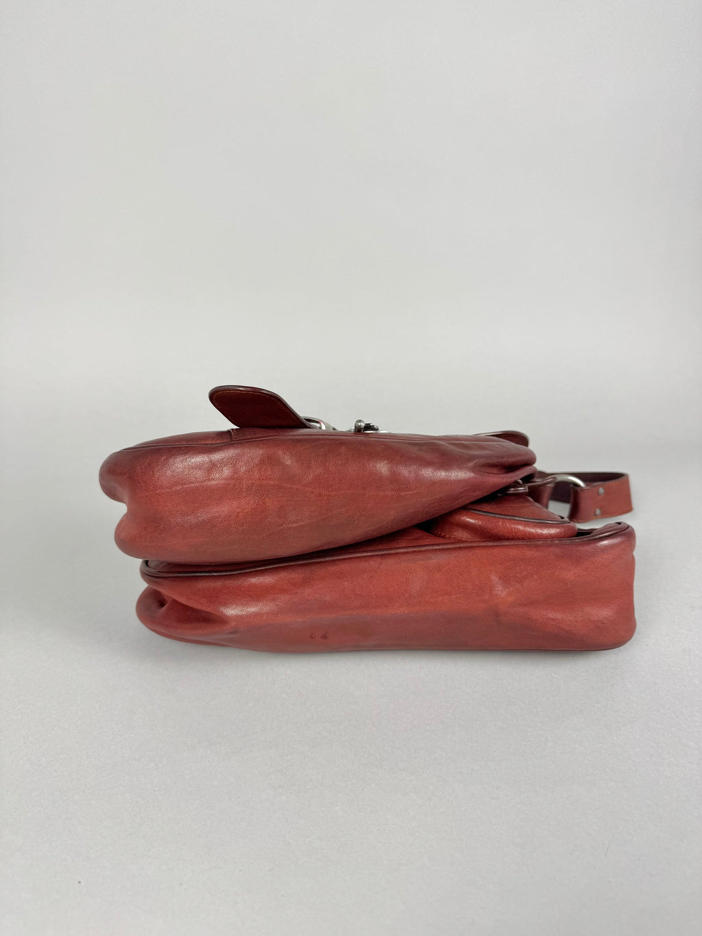 Christian Dior Gaucho Double Red Leather
