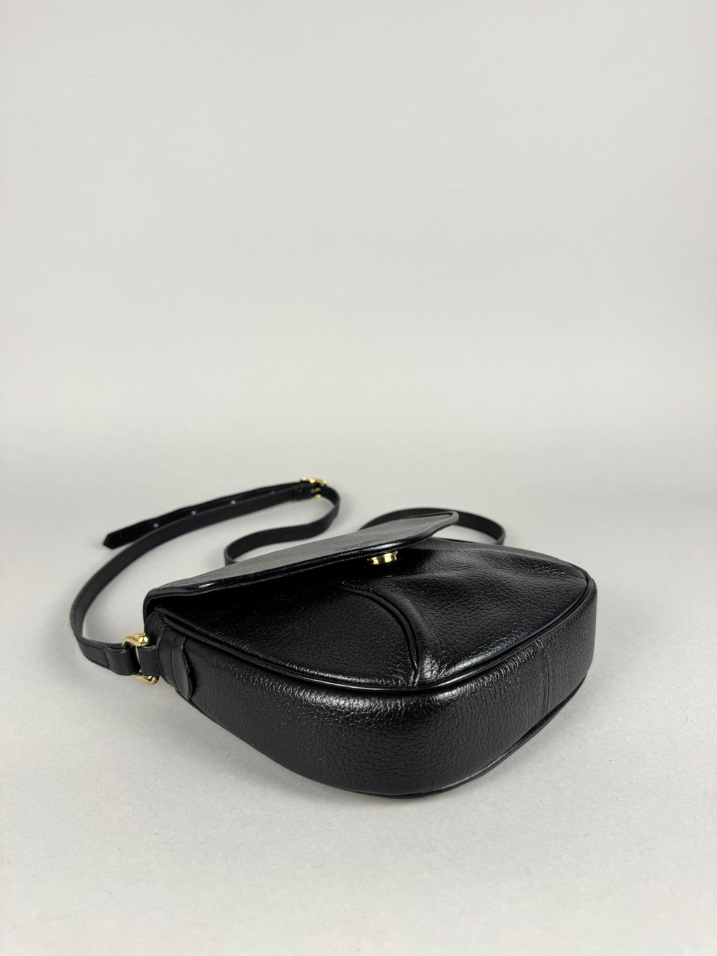 Burberrys Calfskin Black Leather Crossbody