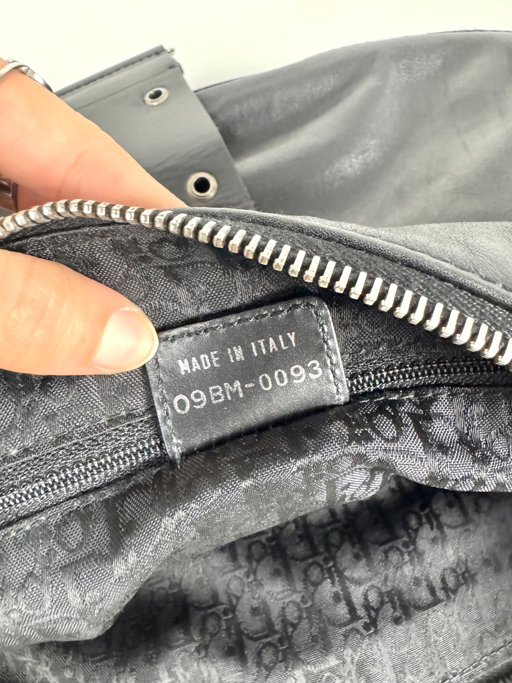 Christian Dior Street Chic Half Moon Leather Black