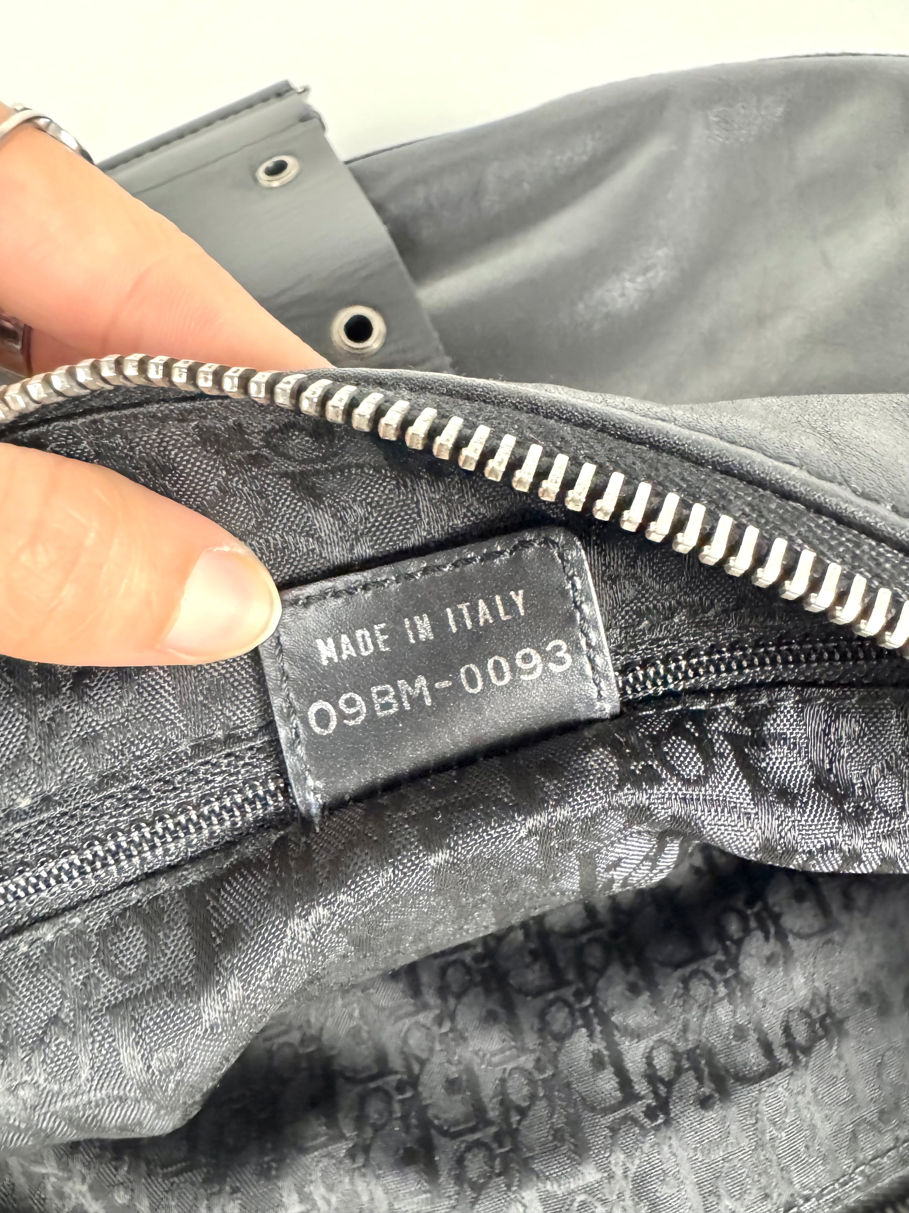 Christian Dior Street Chic Half Moon Leather Black