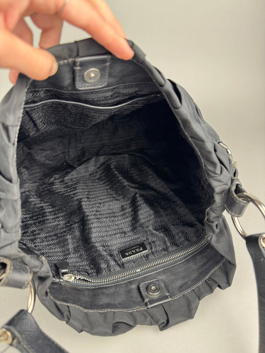 Prada Nappa Gaufre Black Nylon