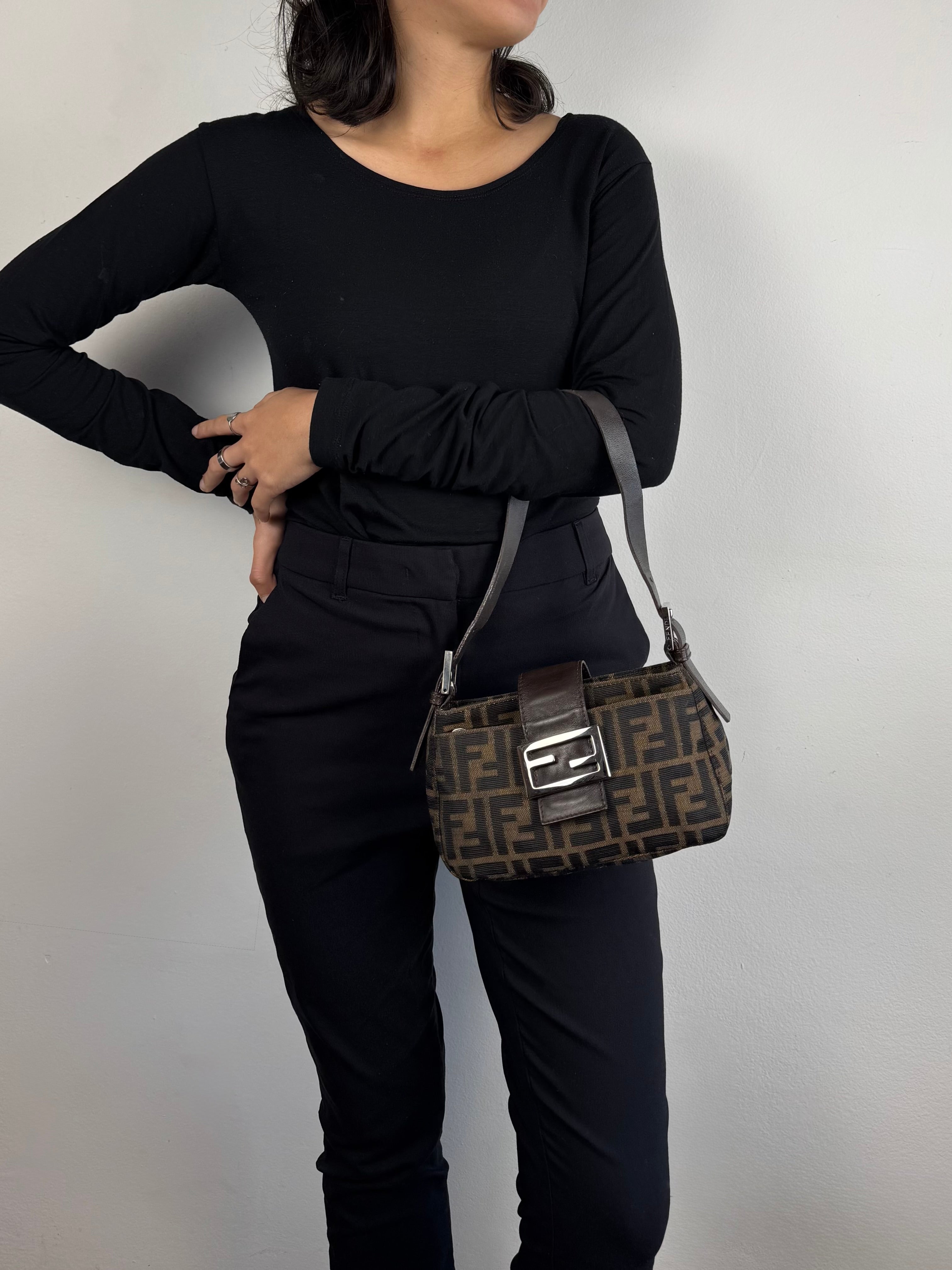 Fendi Mini Mamma Baguette Monogram Zucca