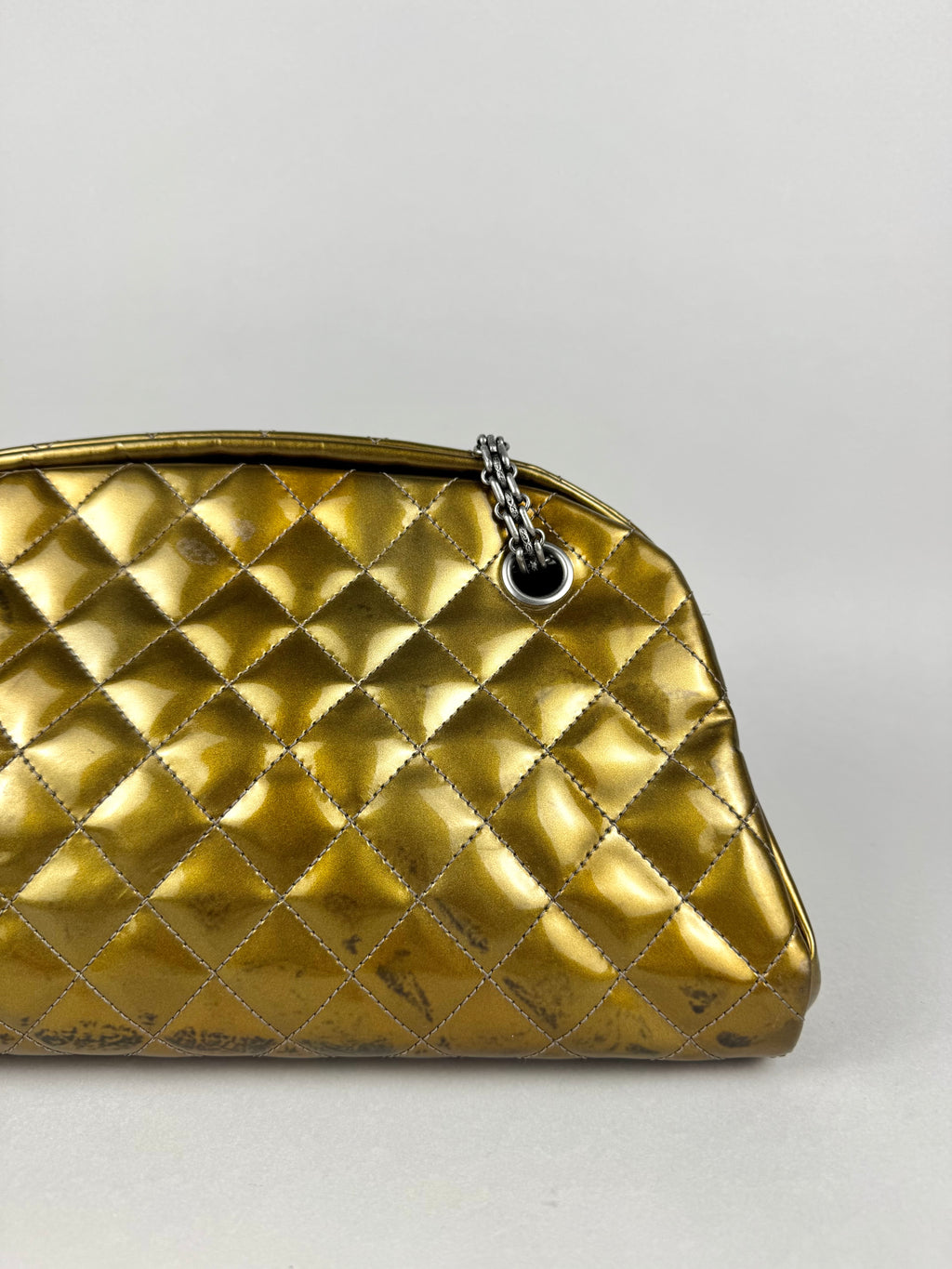 Chanel Just Mademoiselle Bowling Patent Leather