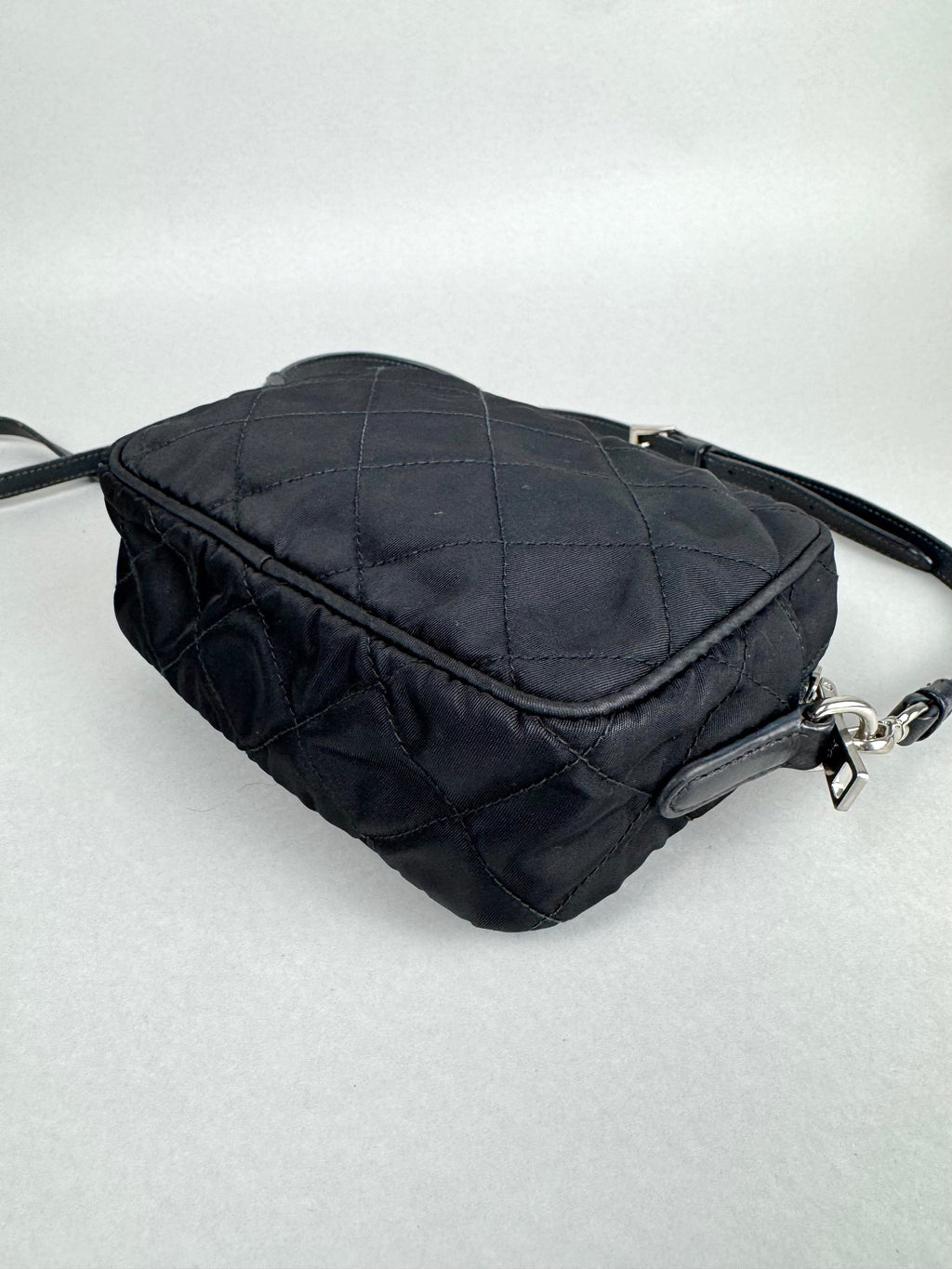 Prada Tessuto Black Nylon Impuntu Quilted Crossbody