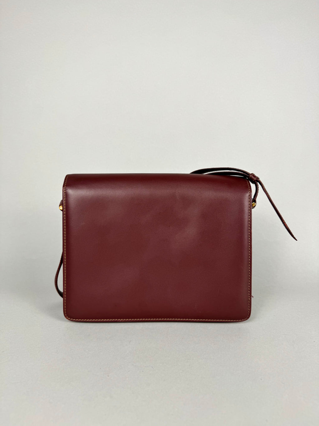 Cartier Classic Calfskin Leather Burgundy Envelope Double Flap