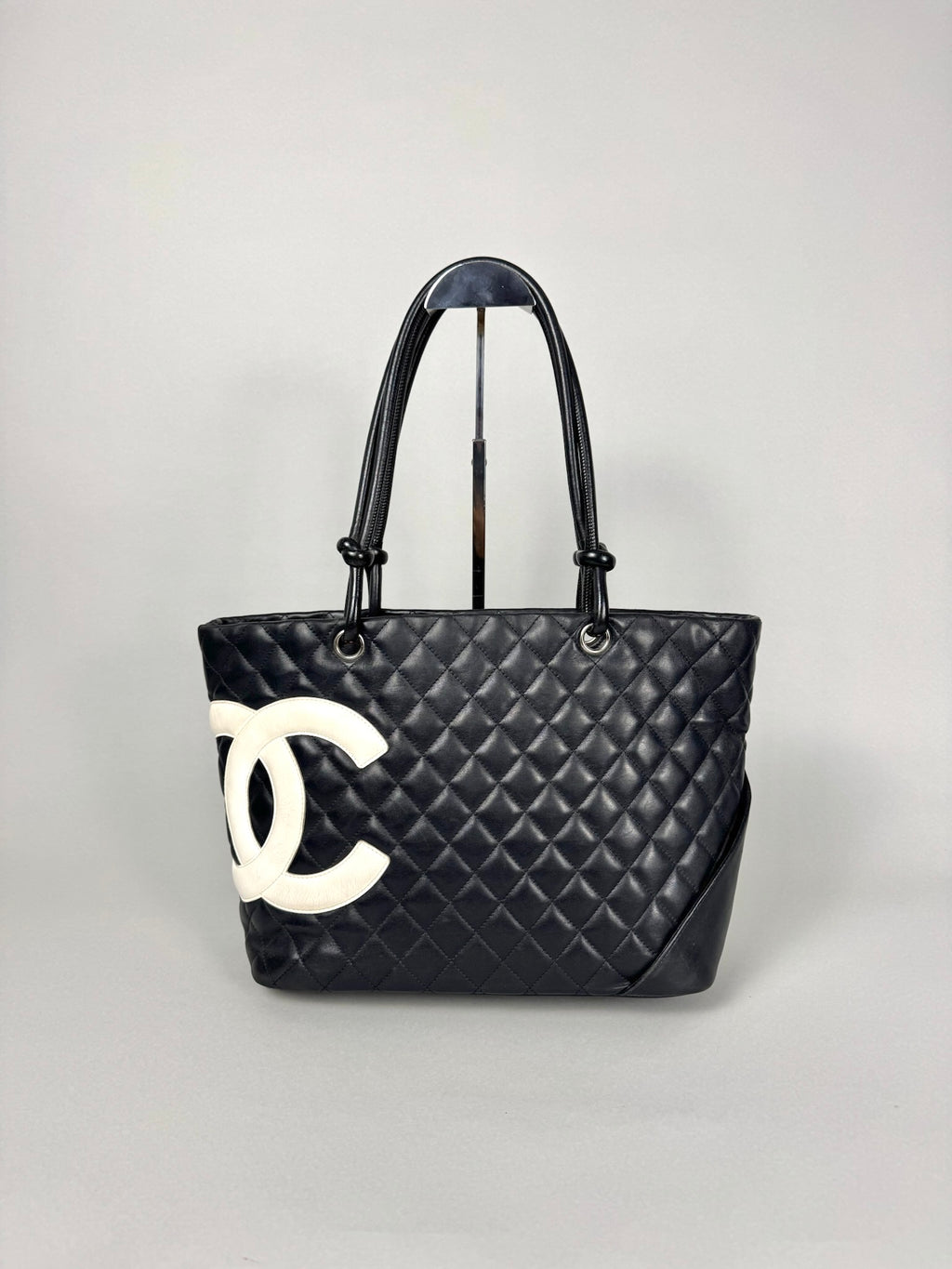 Chanel Cambon Black Leather Tote