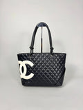 Chanel Cambon Black Leather Tote