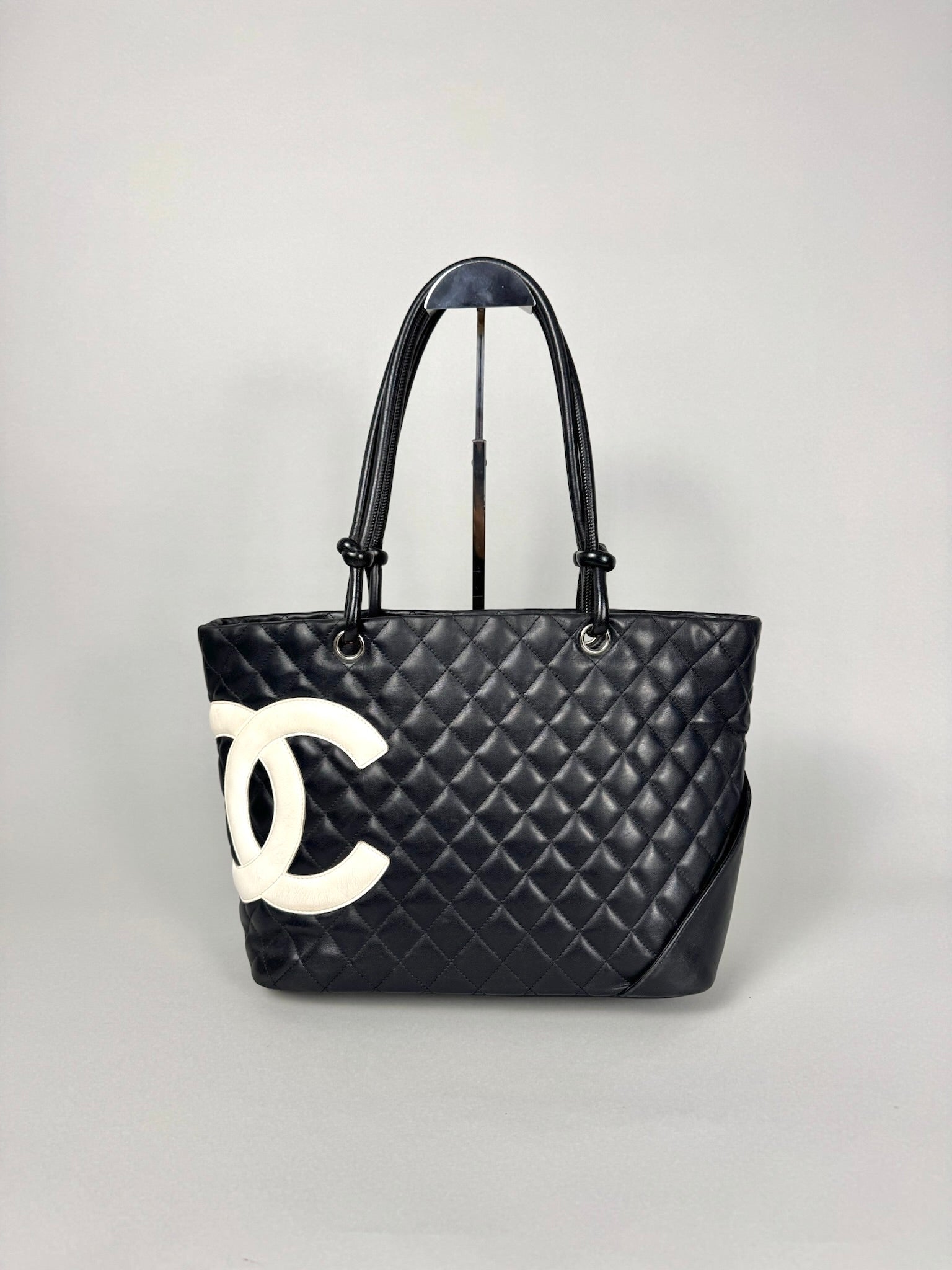 Chanel Cambon Black Leather Tote