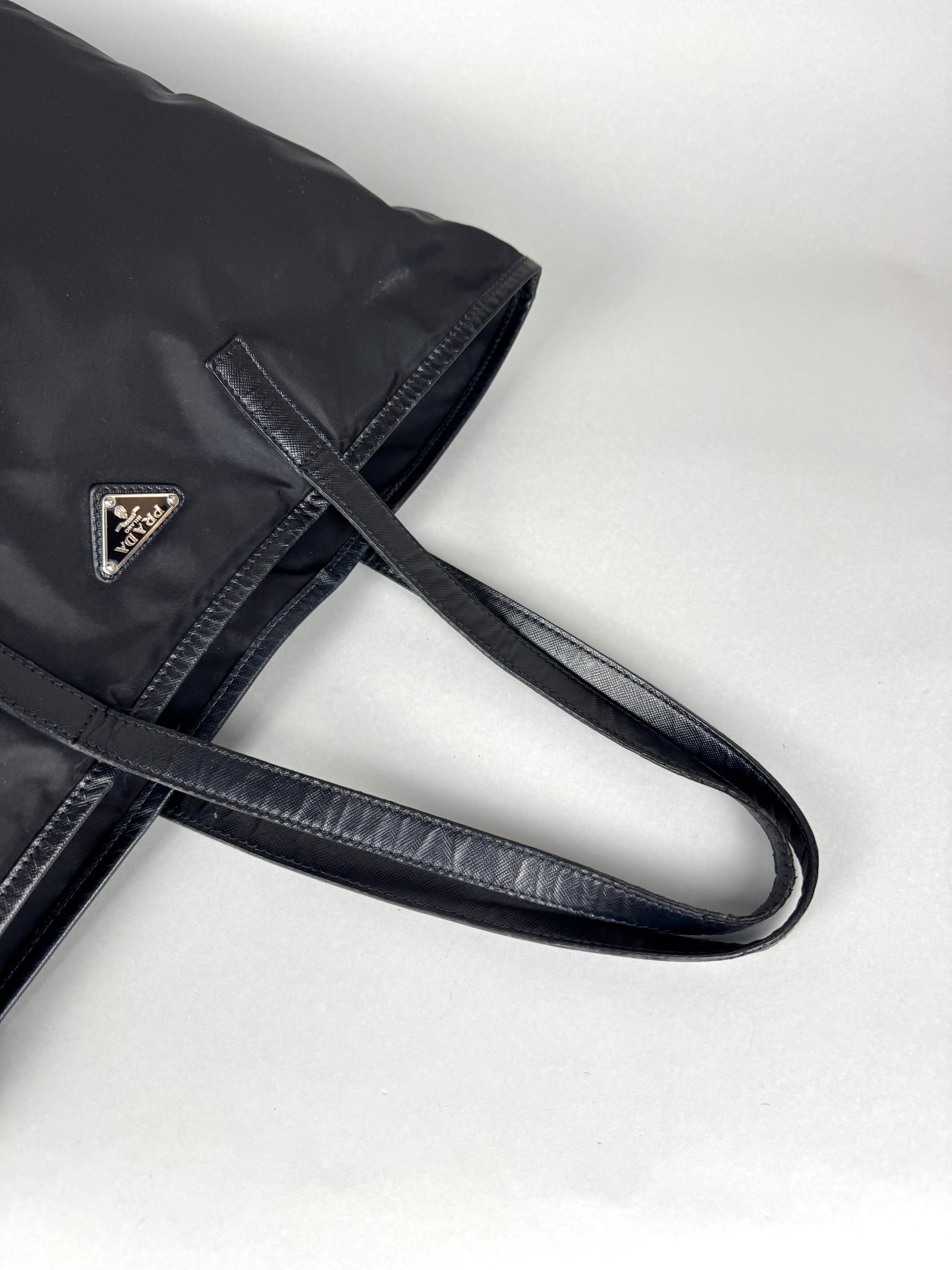 Prada Robot Nylon Black Tote
