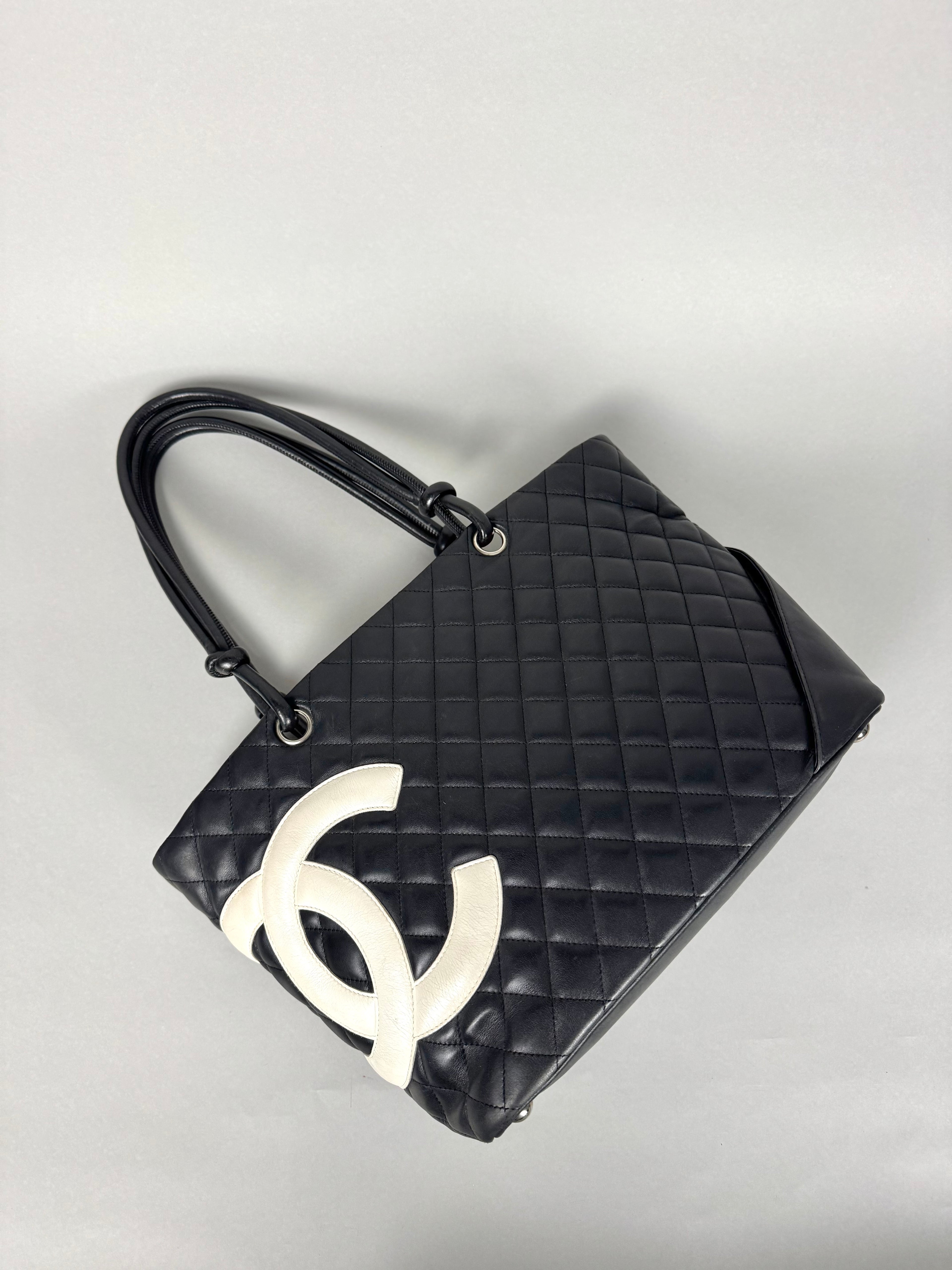 Chanel Cambon Black Leather Tote