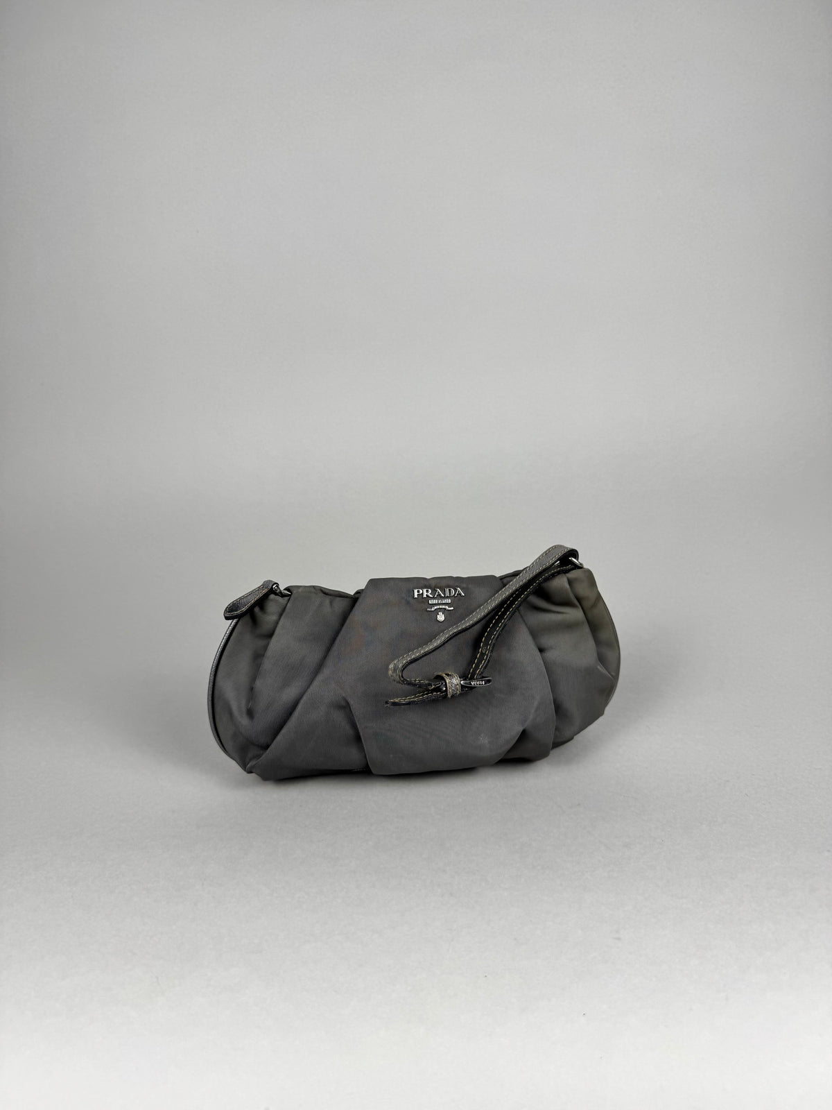 Prada Grey Nylon Clutch