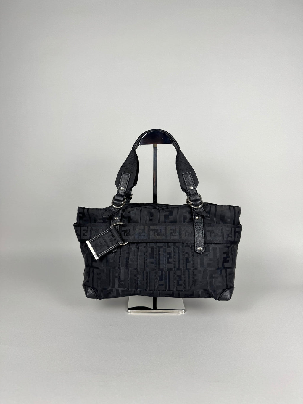 Fendi Monogram Zucca Zip Code Shoulder