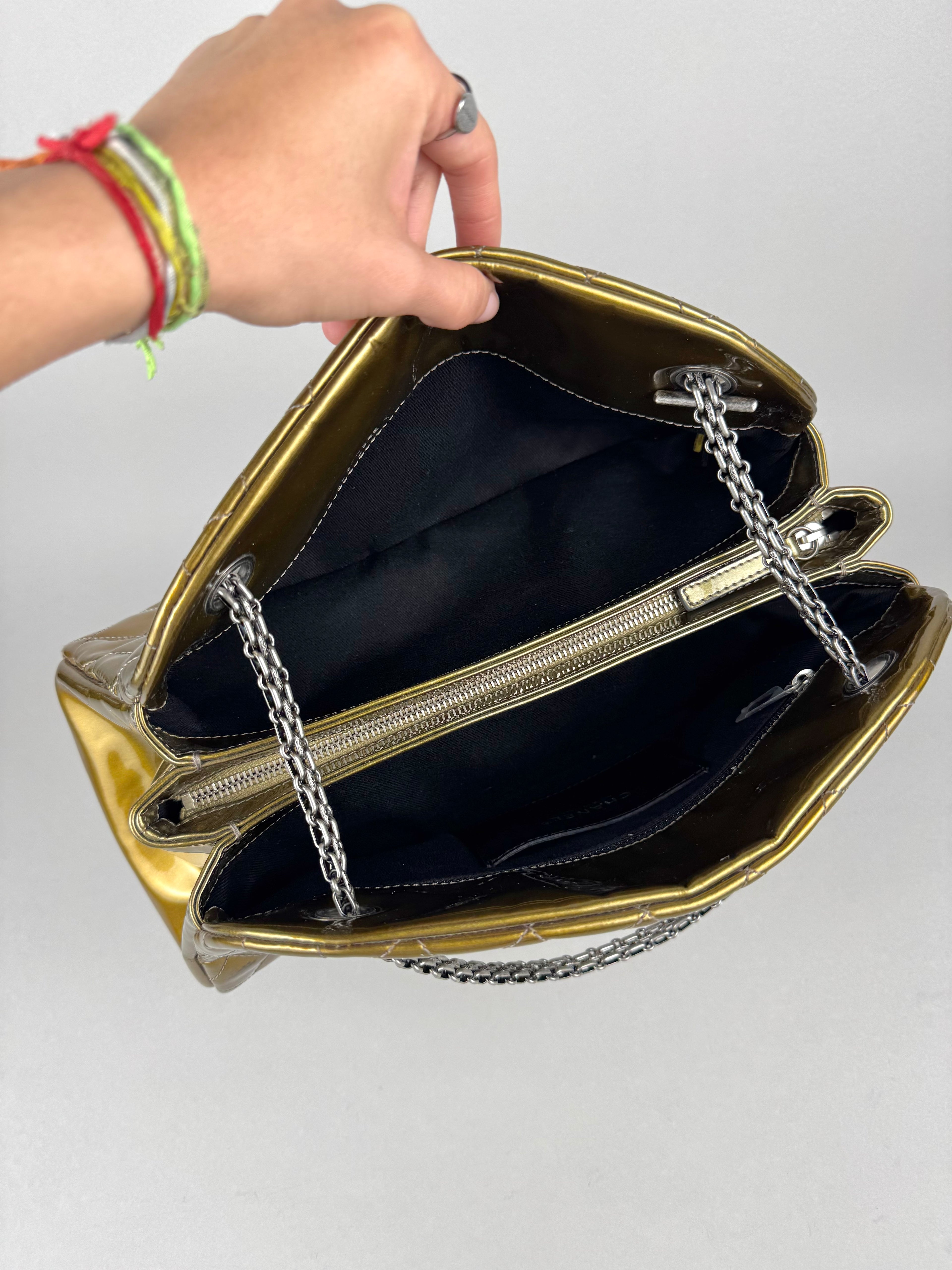 Chanel Just Mademoiselle Bowling Patent Leather