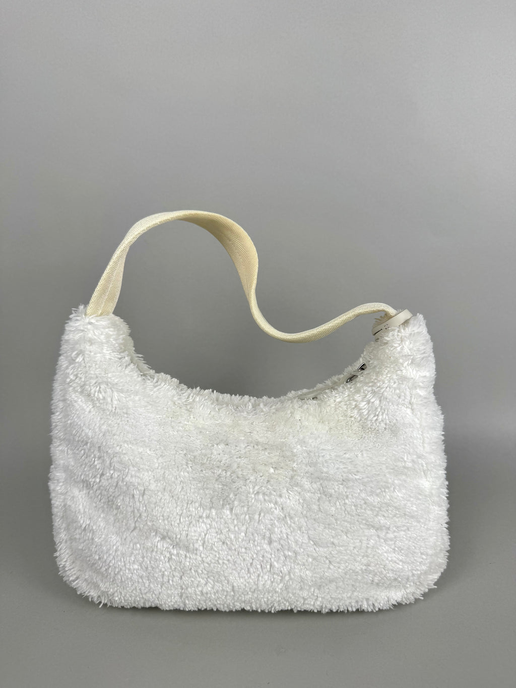 Prada Re Edition Nylon Fur White
