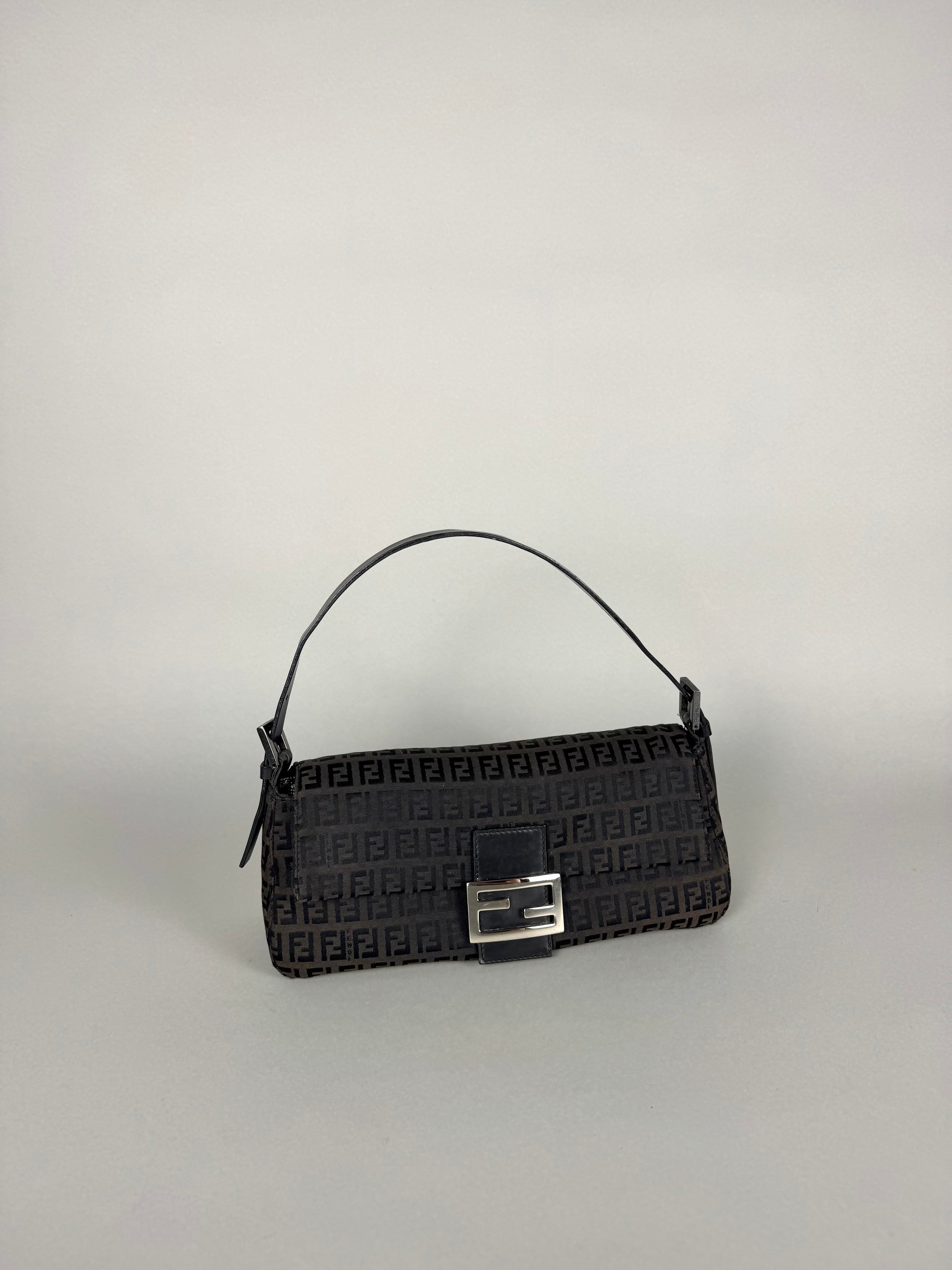 Fendi Baguette Monogram Black