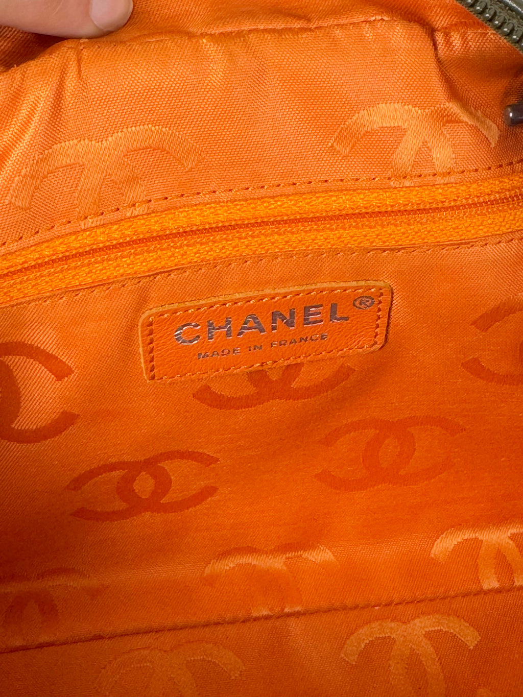 Chanel Ligne Cambon Leather Bowler Bag in Python