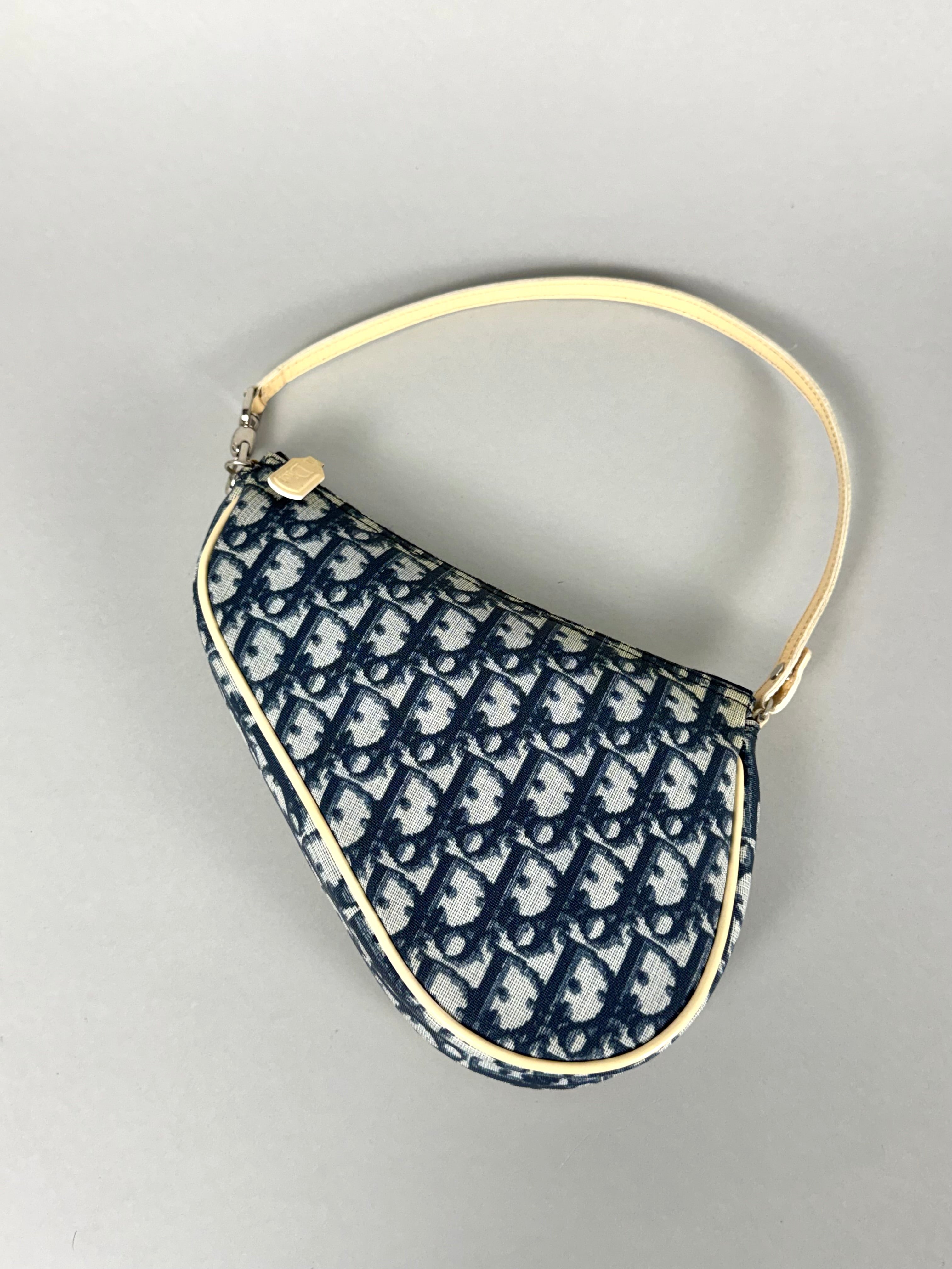 Christian Dior Monogram Mini Saddle Oblique Blue