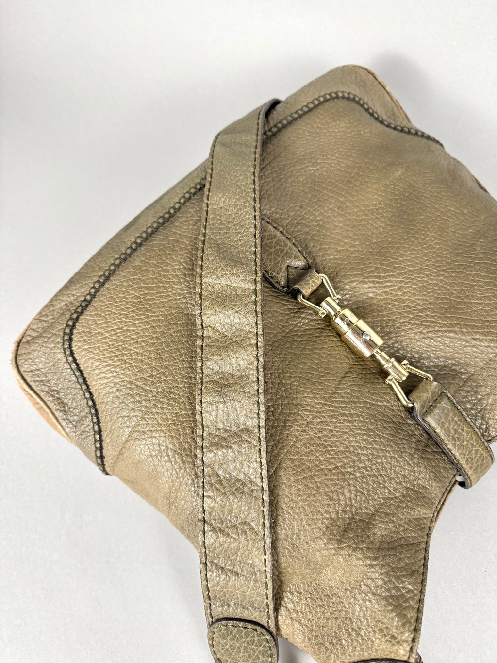 Gucci New Jackie Hobo Leather Taupe
