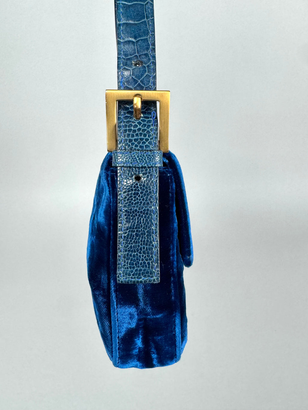 Fendi Baguette Blue Velvet