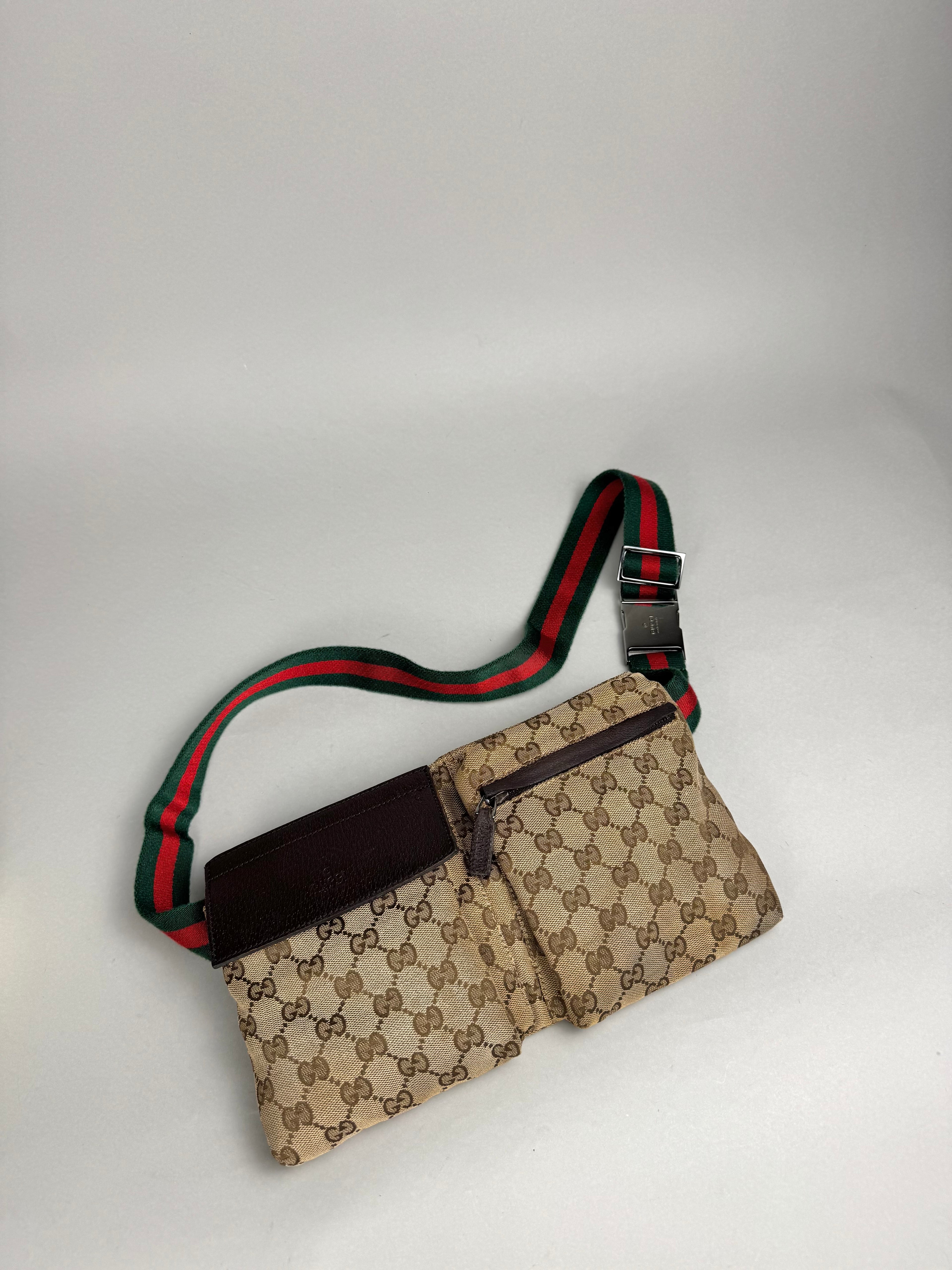 Gucci Monogram Double Pocket Belt