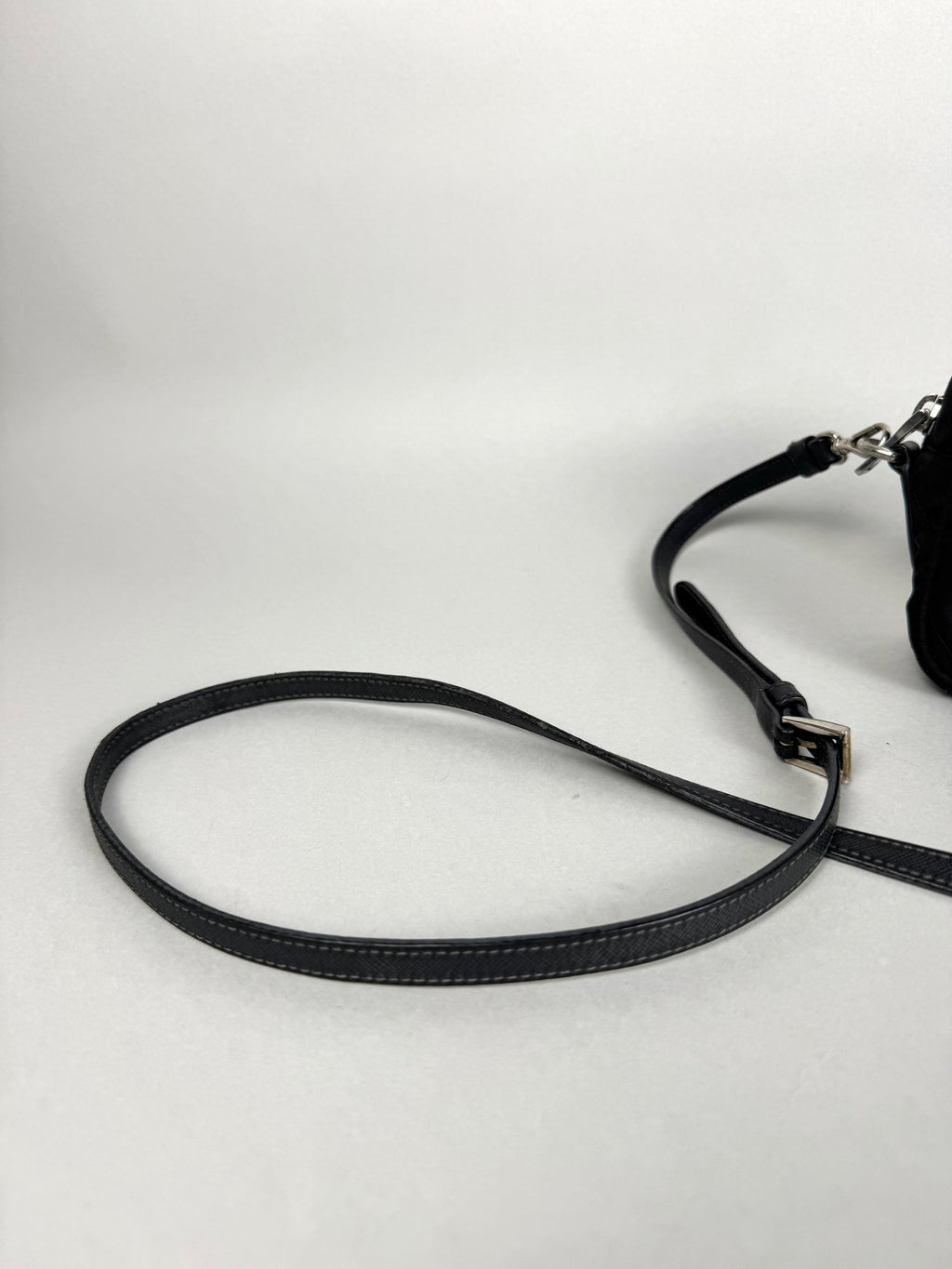 Prada Tessuto Black Nylon Impuntu Quilted Crossbody