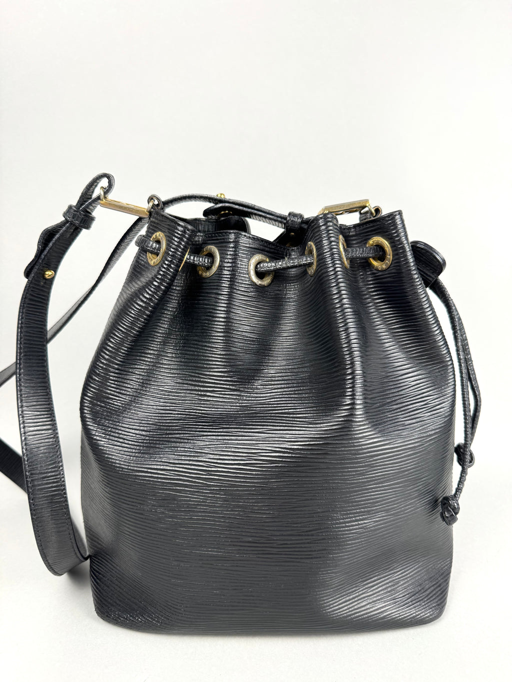 Fendi Bucket Black Epi Leather with Pouch