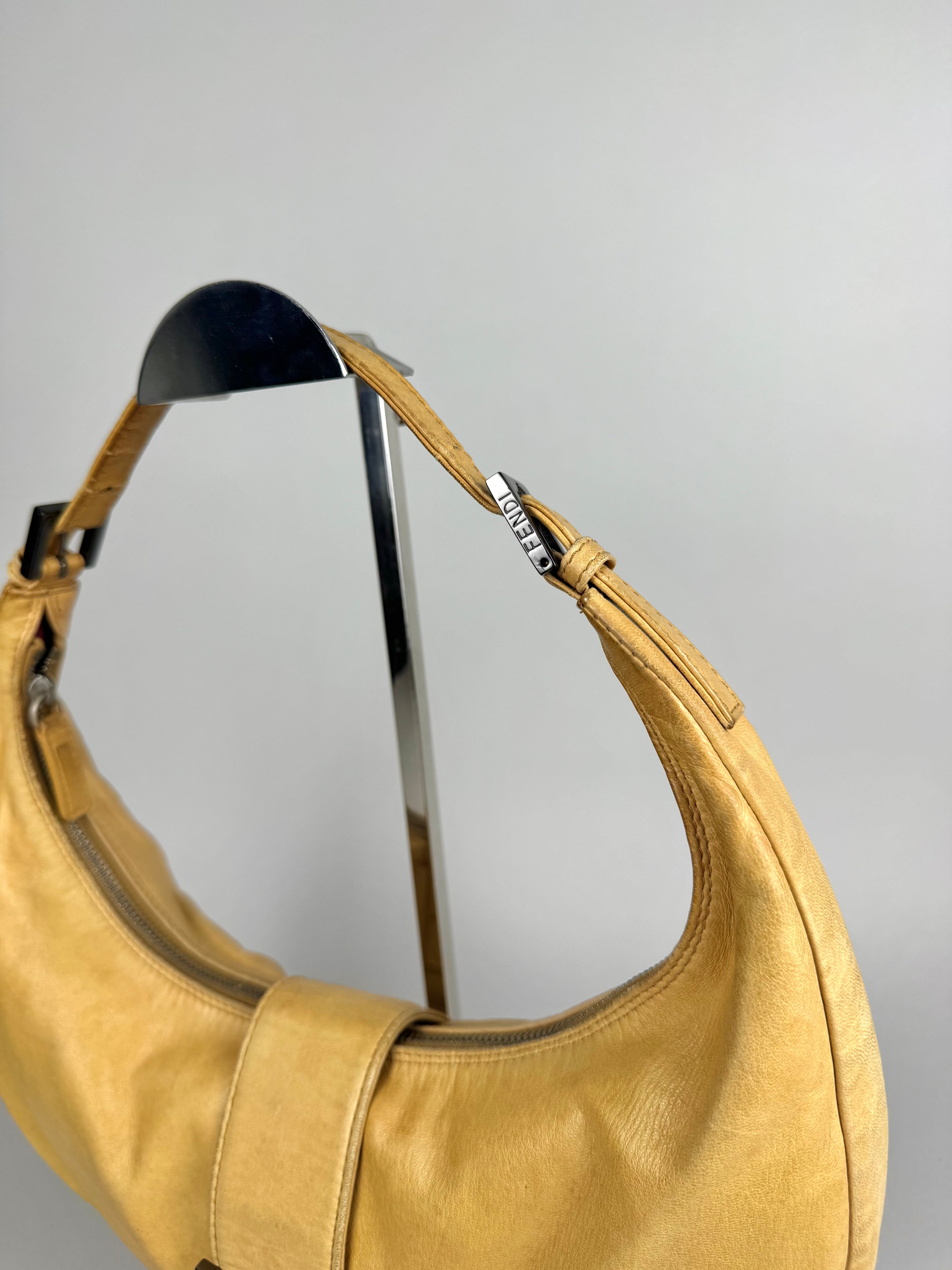Fendi Croissant Lambskin Leather