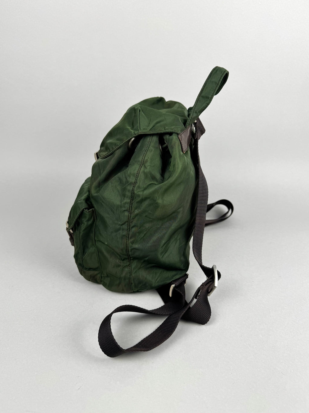 Prada Nylon Green Backpack Small