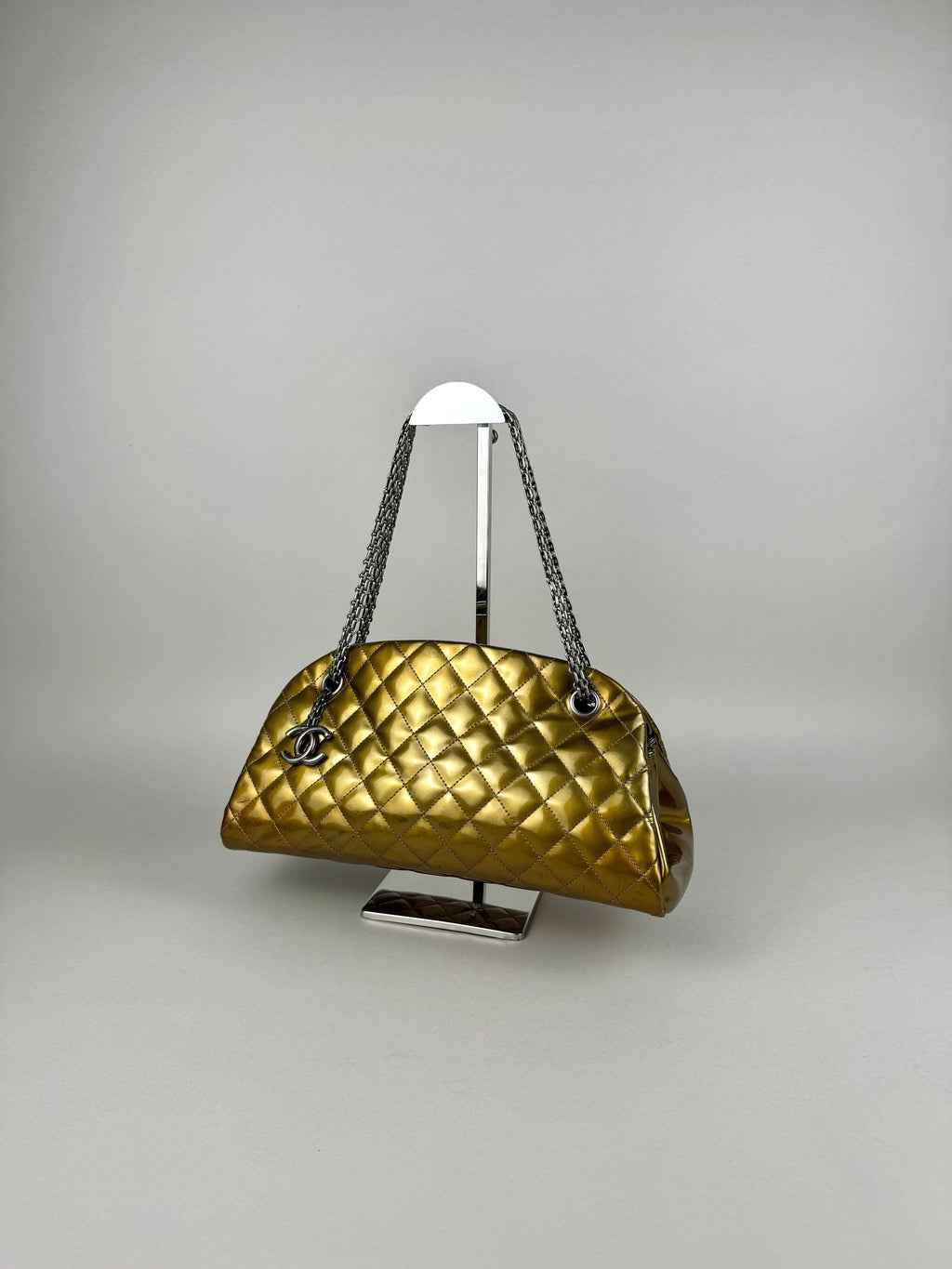 Chanel Just Mademoiselle Bowling Patent Leather