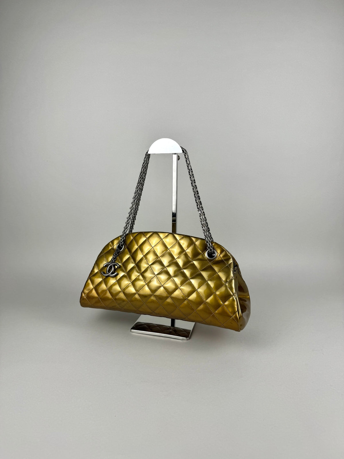 Chanel Just Mademoiselle Bowling Patent Leather