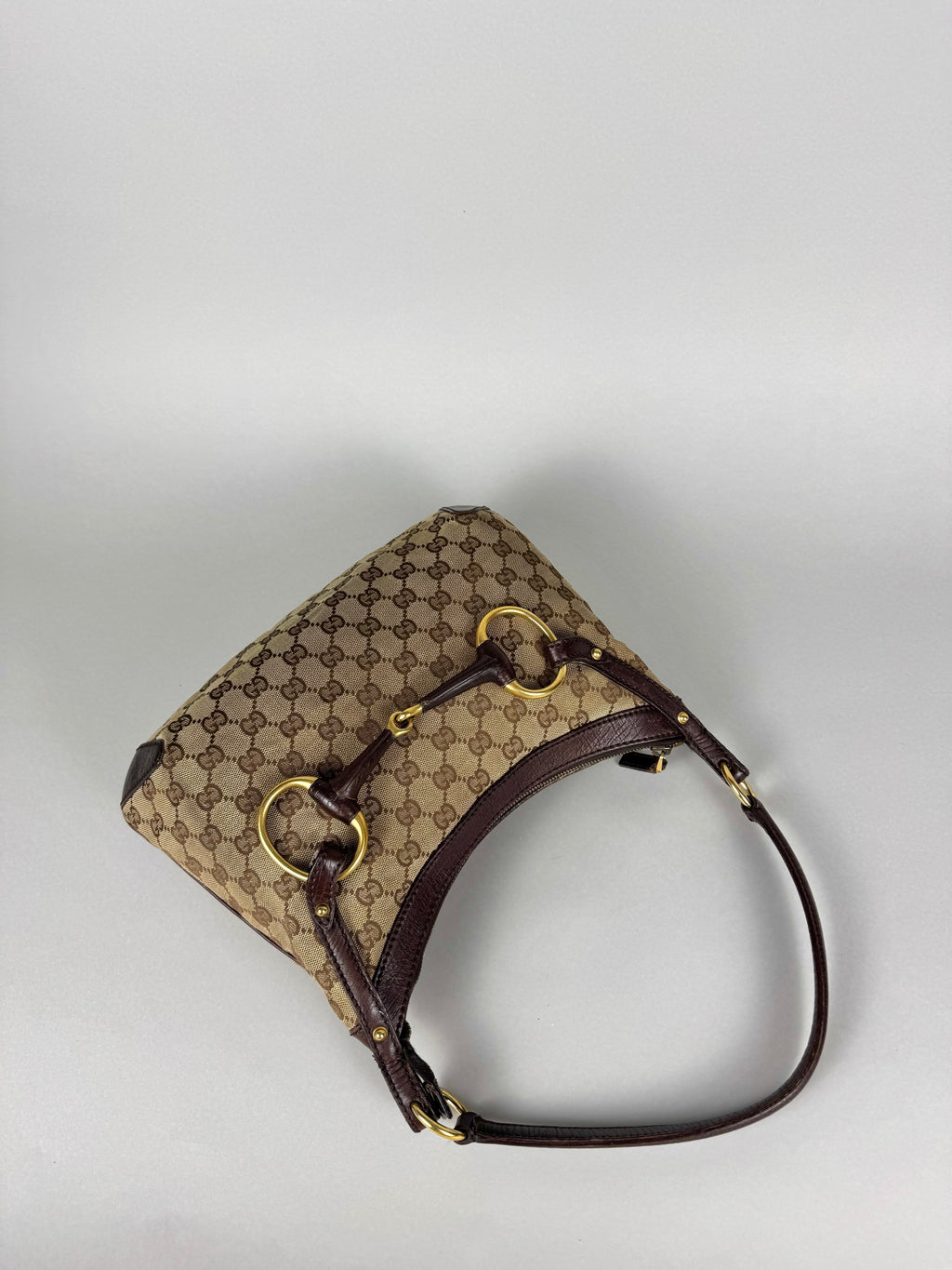 Gucci Monogram Horsebit Shoulder