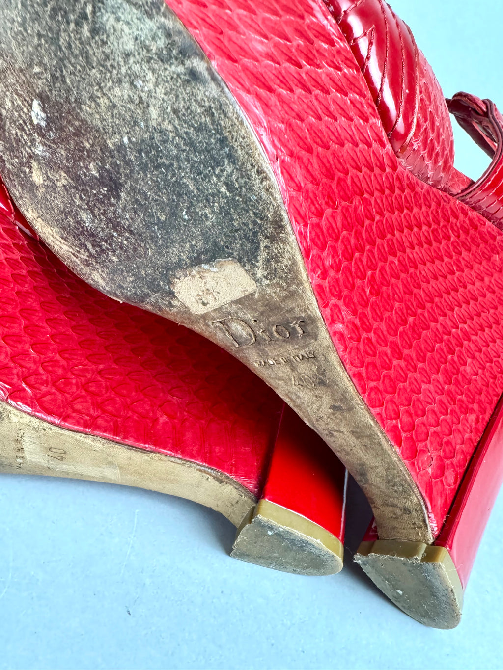 Christian Dior Red Leather Pumps