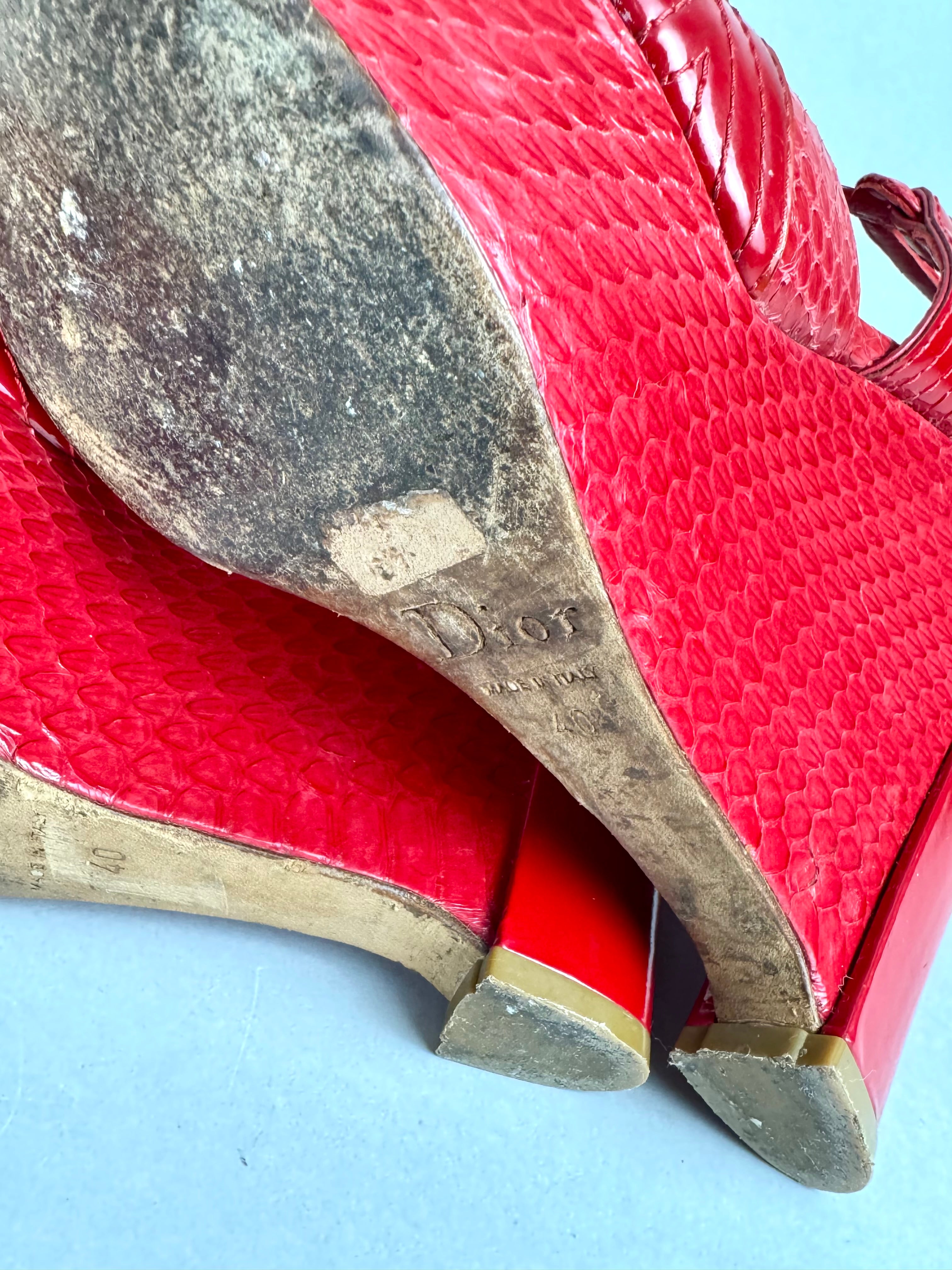 Christian Dior Red Leather Pumps