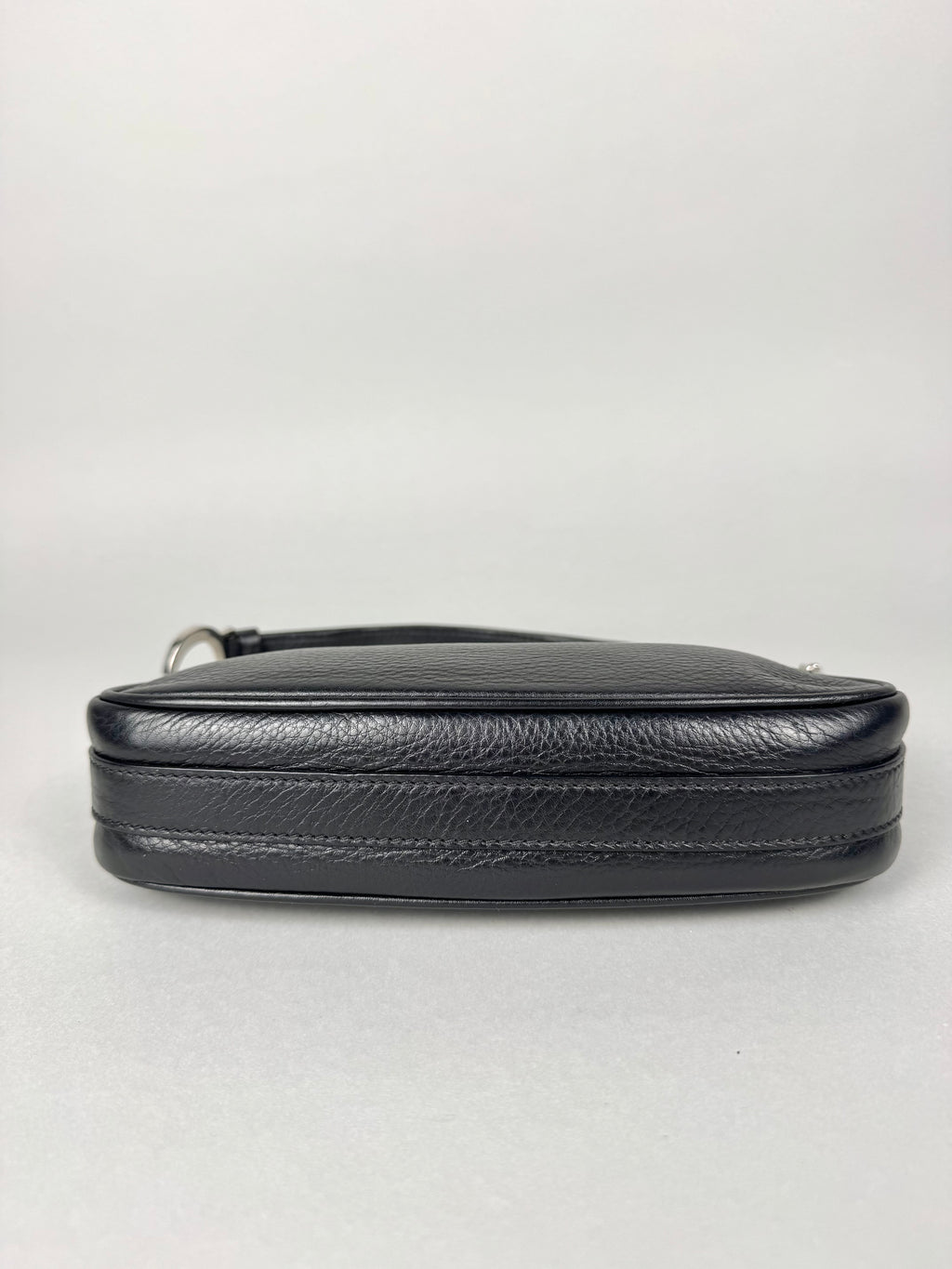 Christian Dior D Charms Black Leather Pochette