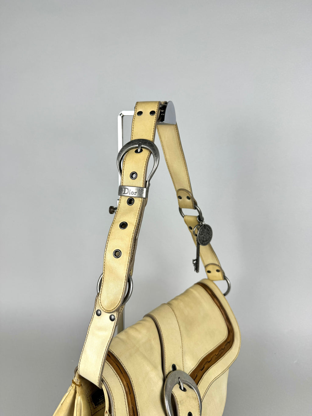 Christian Dior Gaucho Double Leather Off White