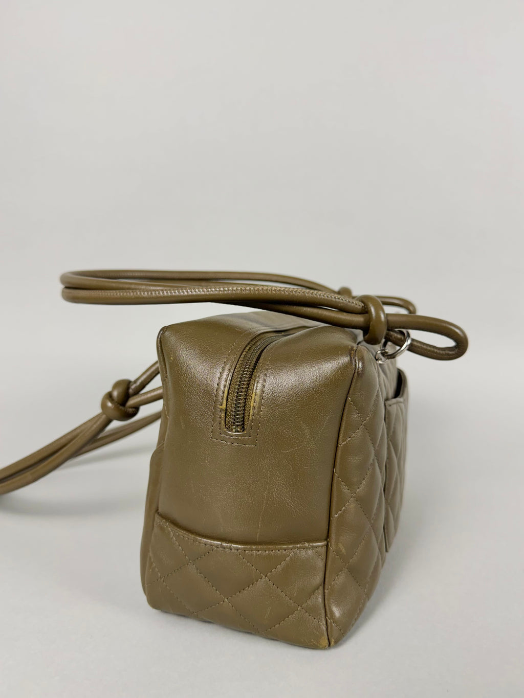 Chanel Ligne Cambon Leather Bowler Bag in Python