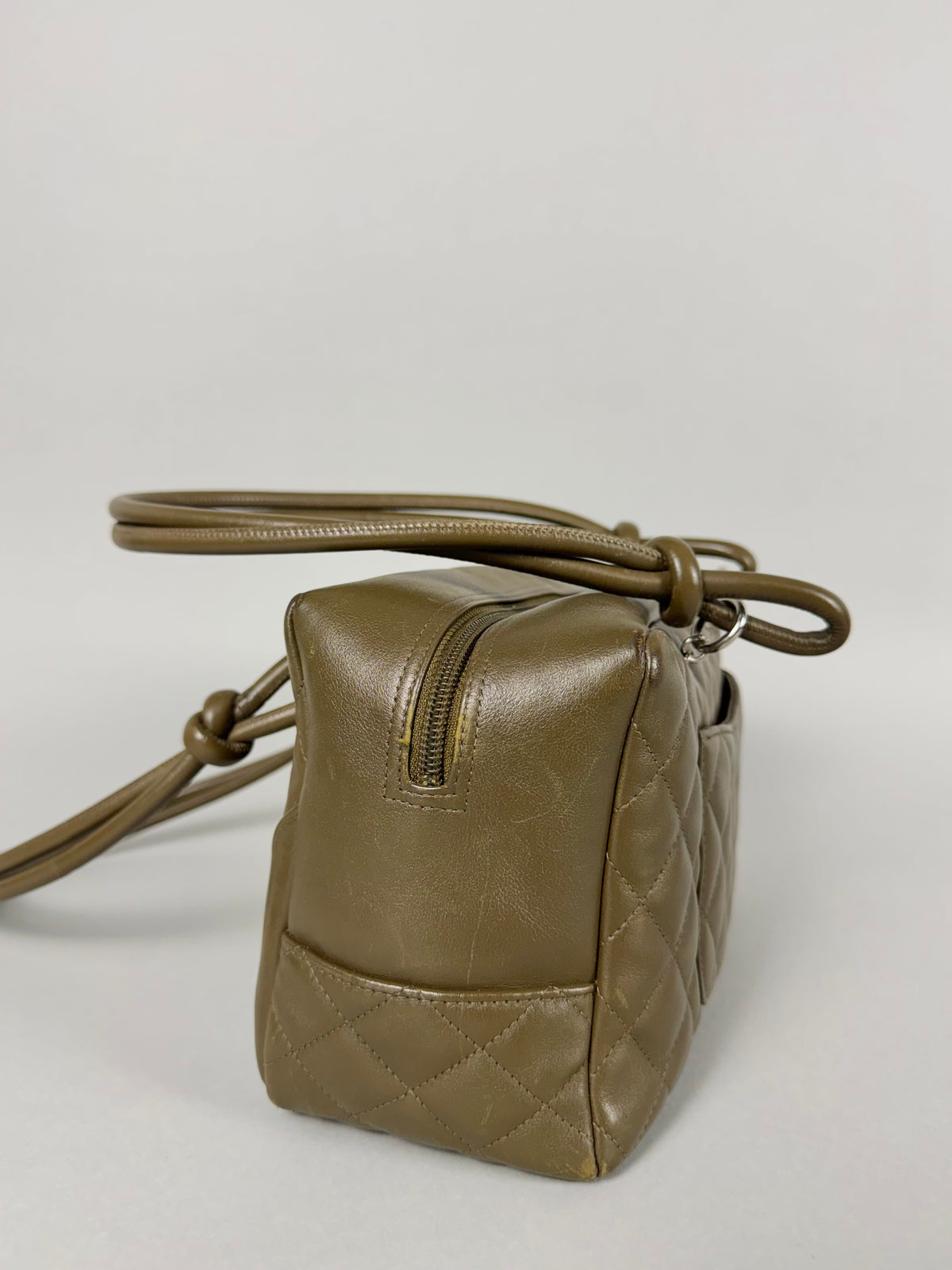 Chanel Ligne Cambon Leather Bowler Bag in Python
