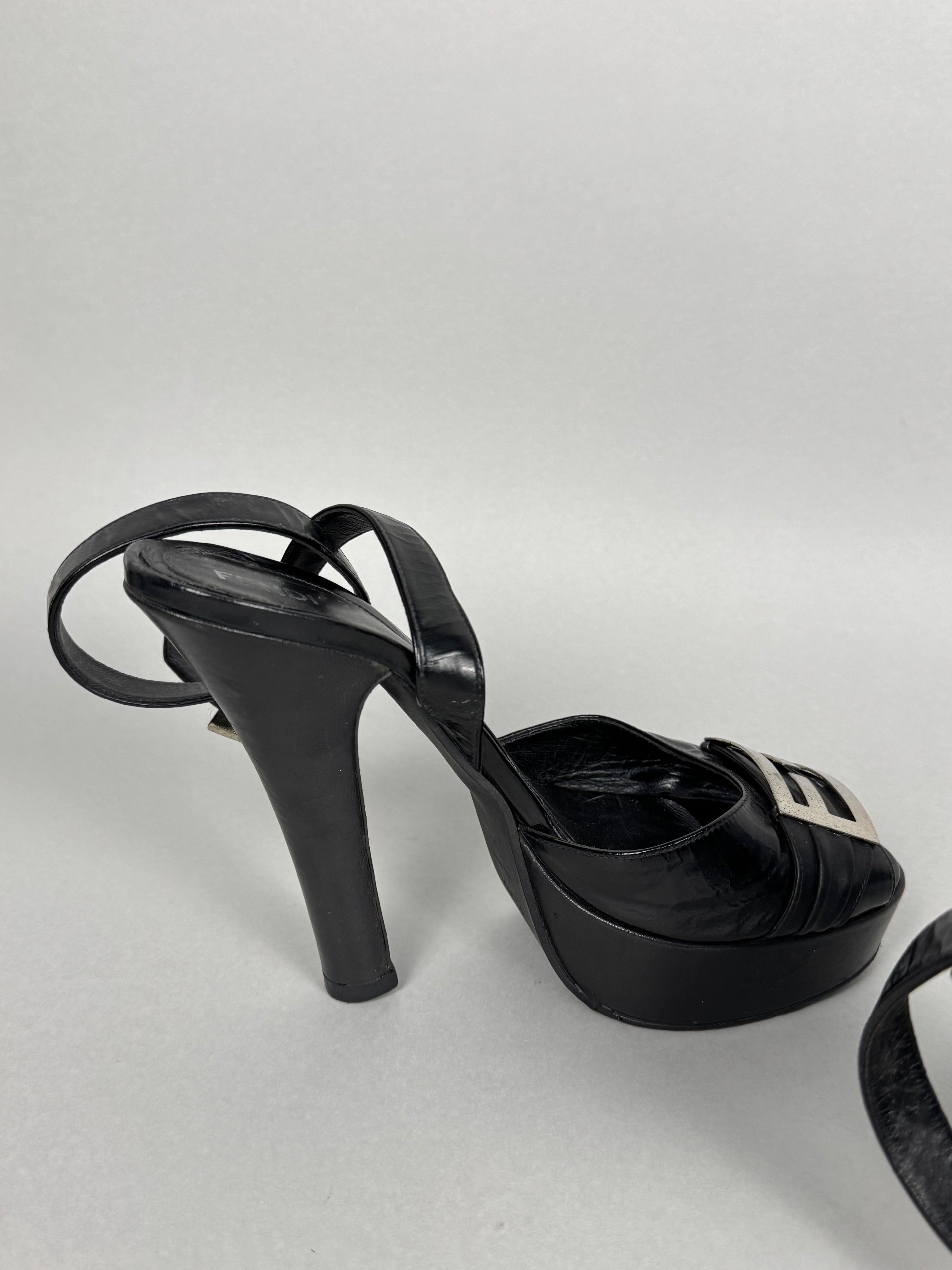 Fendi Leather Platform Heels