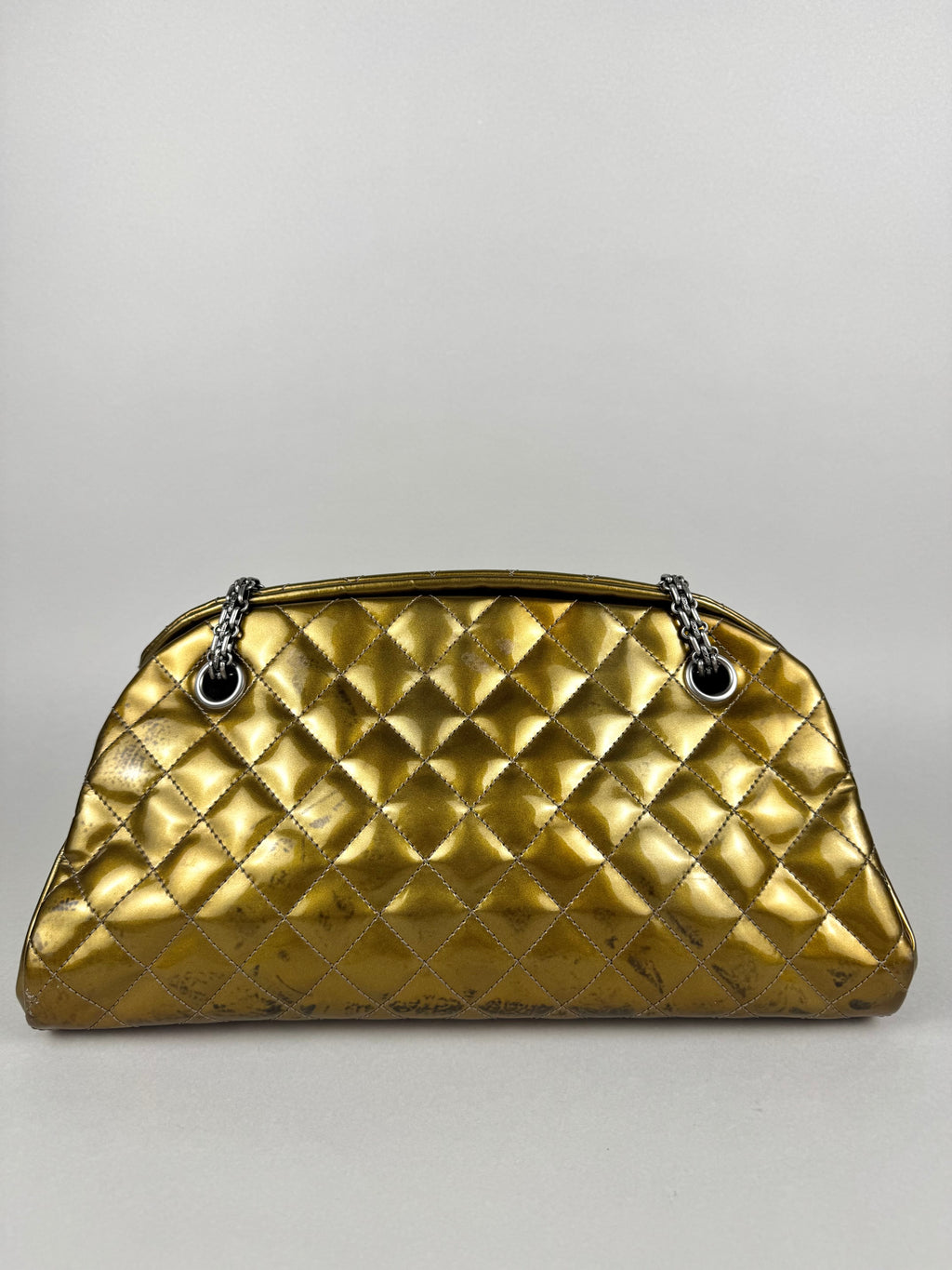 Chanel Just Mademoiselle Bowling Patent Leather