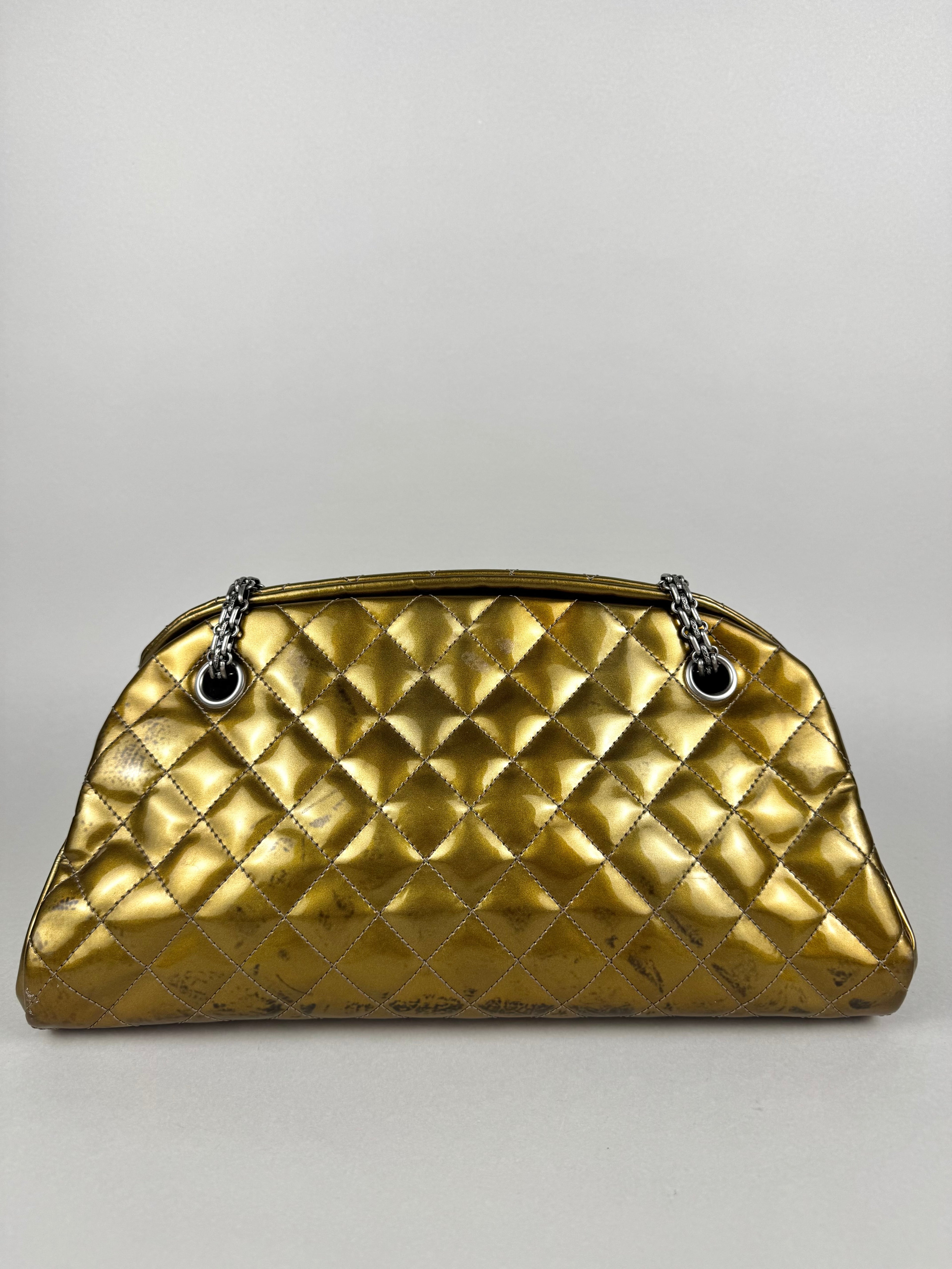 Chanel Just Mademoiselle Bowling Patent Leather