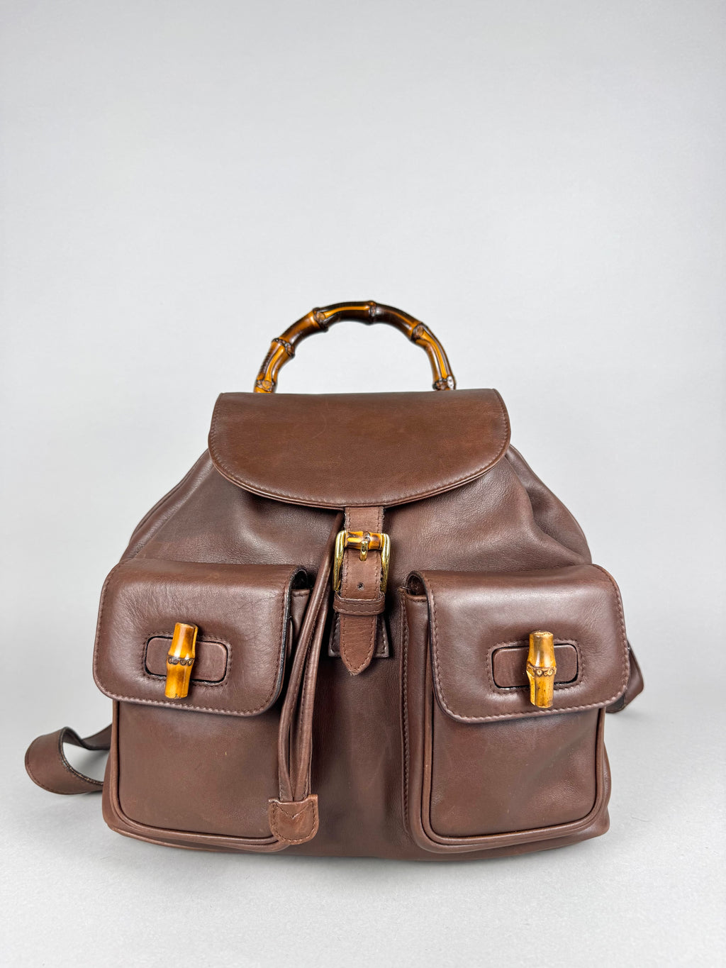 Gucci Brown Leather Backpack