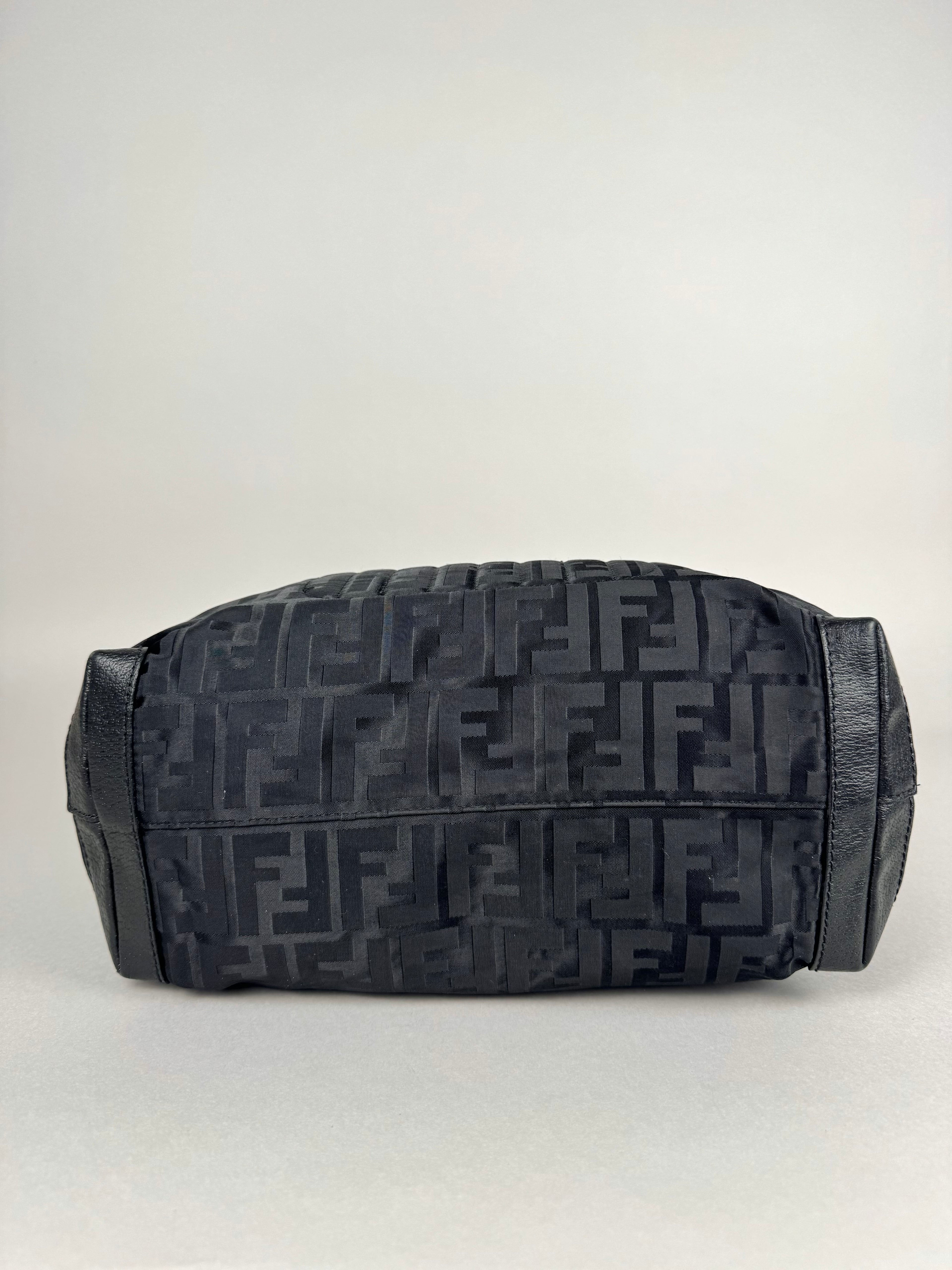 Fendi Monogram Zucca Zip Code Shoulder