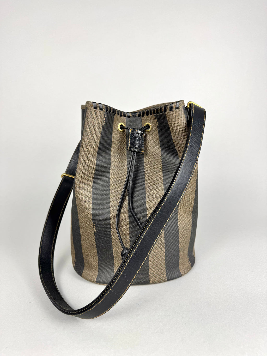 Fendi Jacquard Pequin Bucket