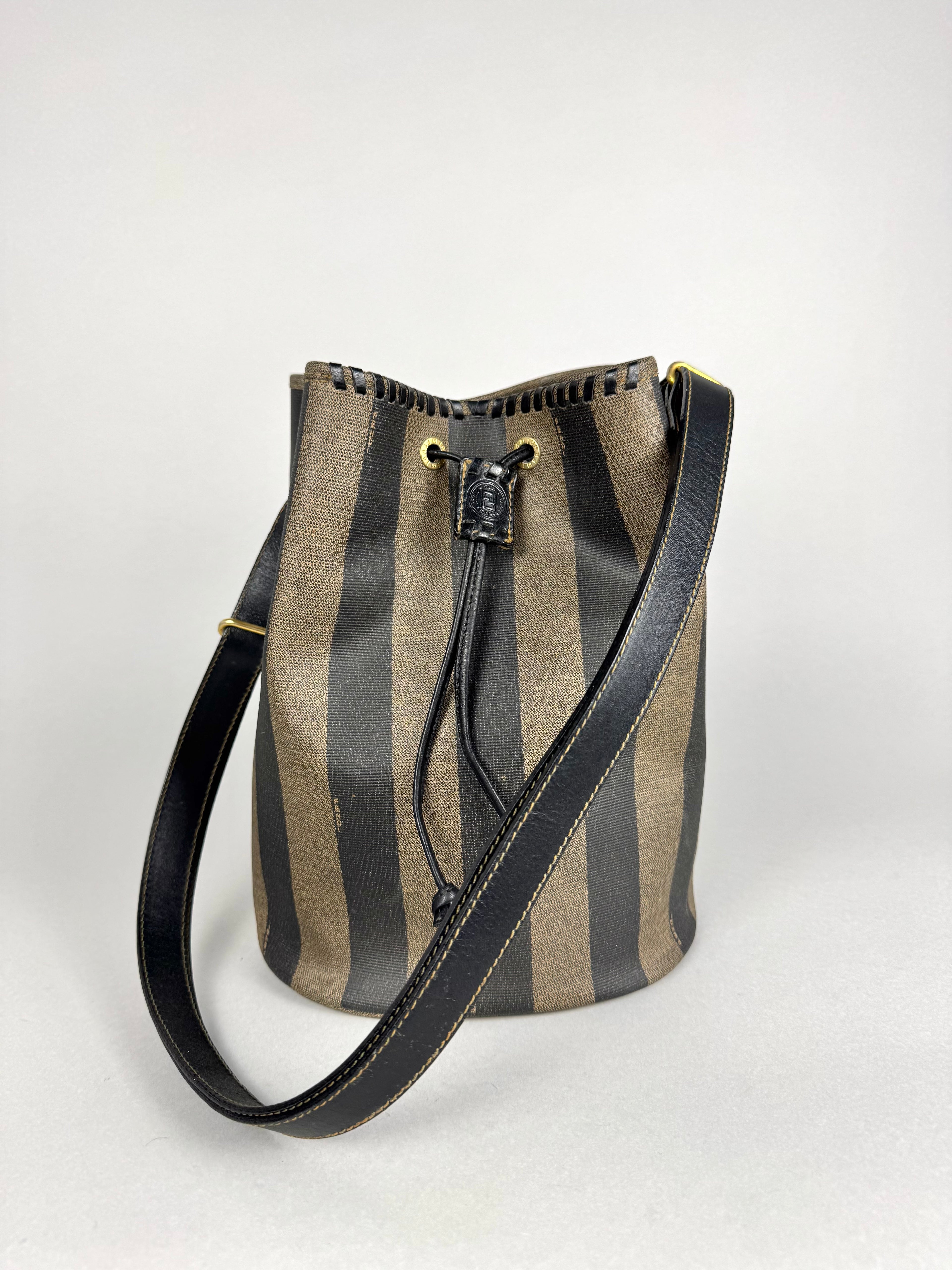 Fendi Jacquard Pequin Bucket