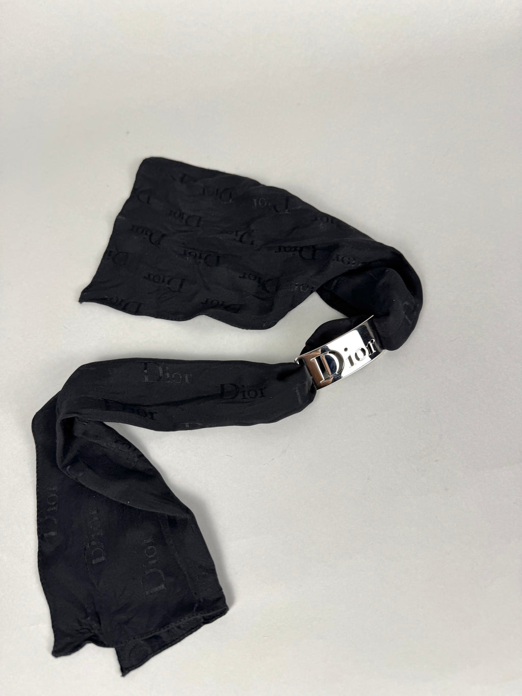 Christian Dior Scarf Logo Necklace Choker