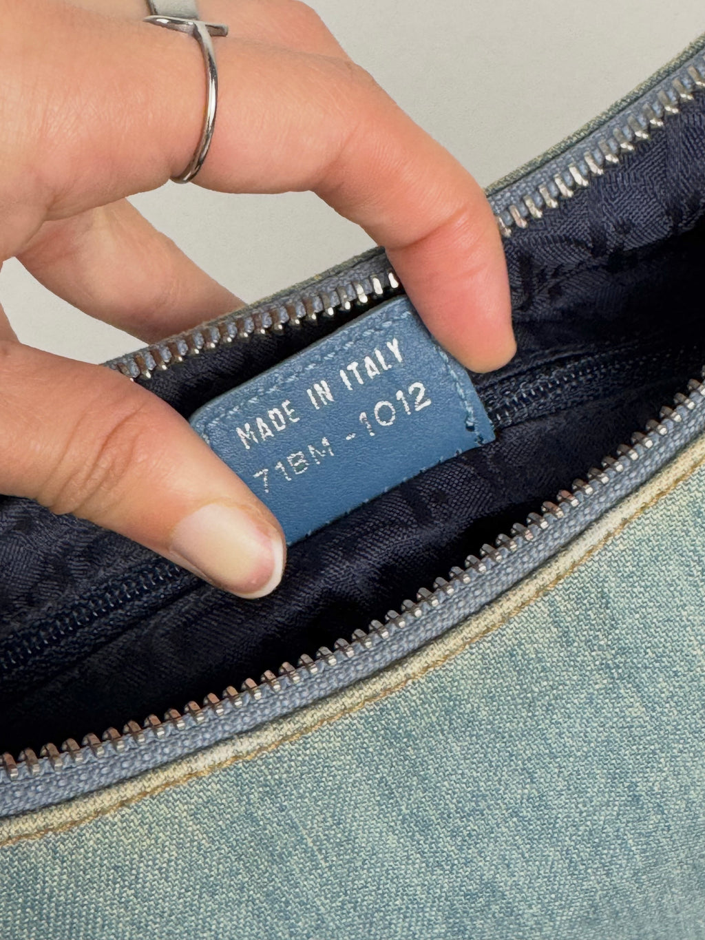 Christian Dior Denim Admit It Lace Up Corset Blue